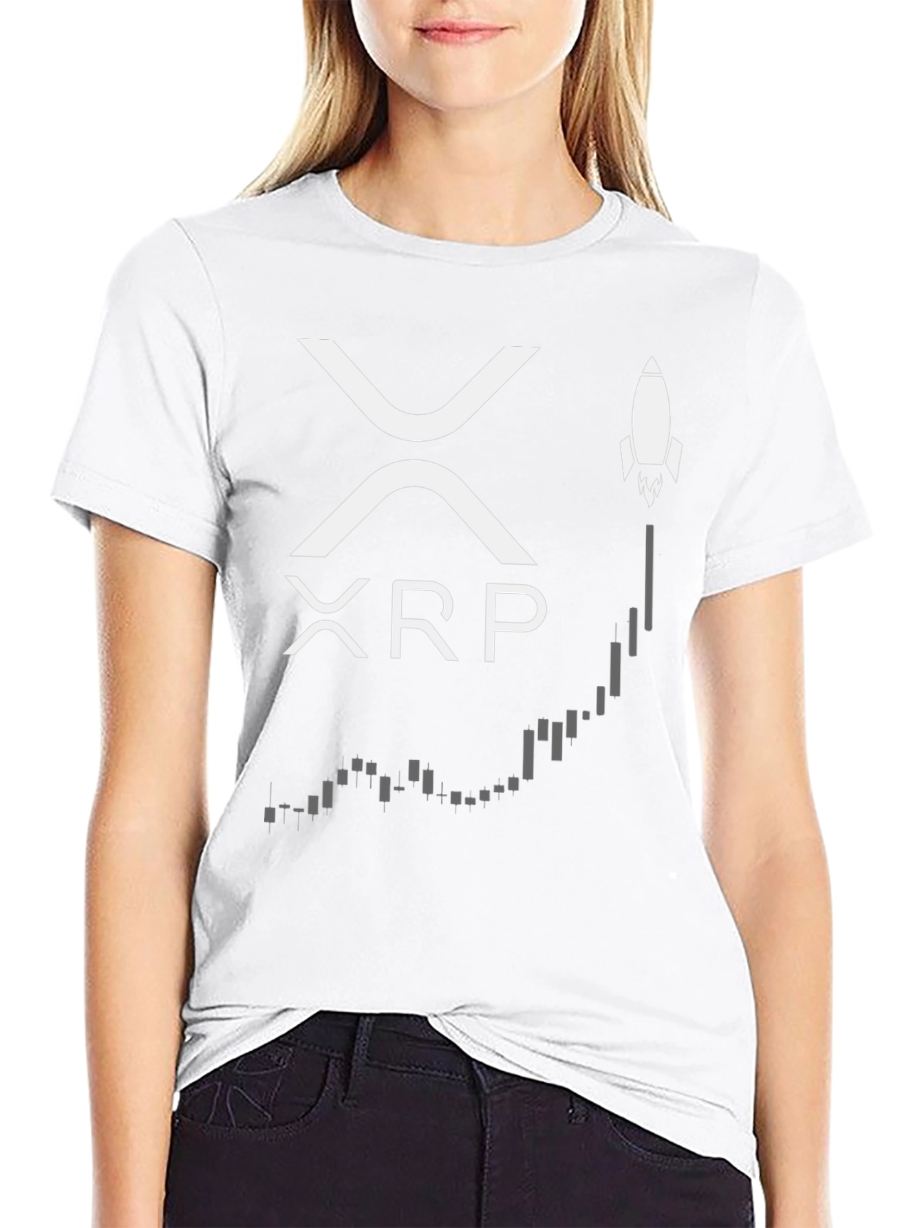 Ripple XRP Crypto Rocket T-Shirt