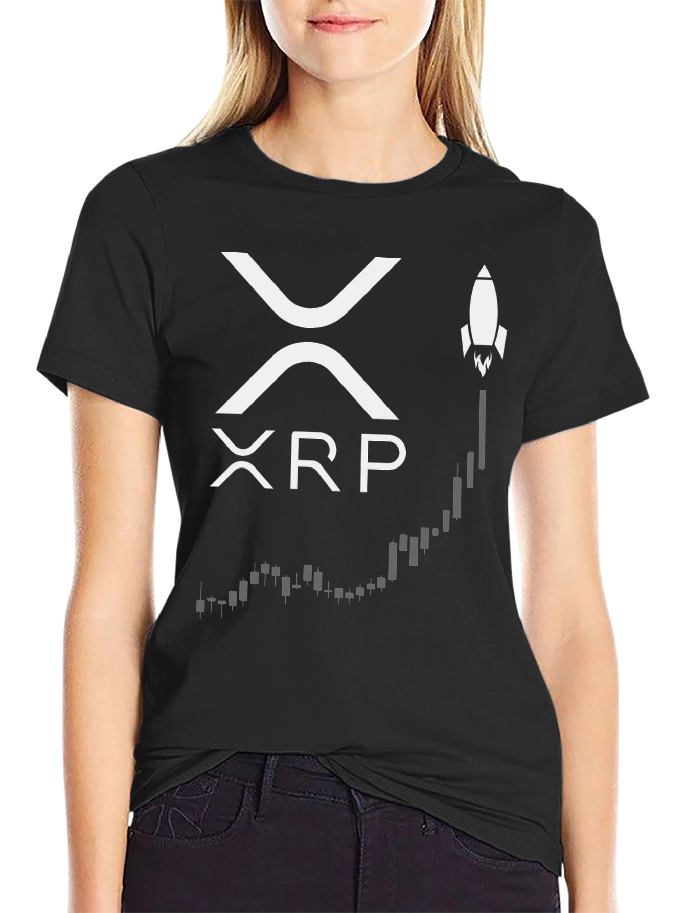 Ripple XRP Crypto Rocket T-Shirt