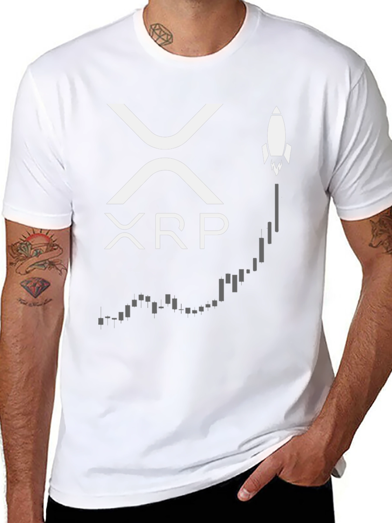 Ripple XRP Crypto Rocket T-Shirt