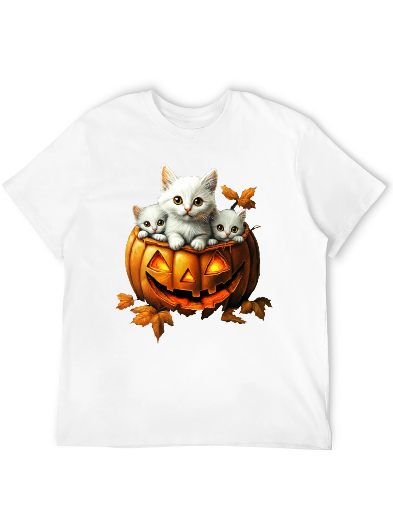 Halloween Cats in Pumpkin T-Shirt