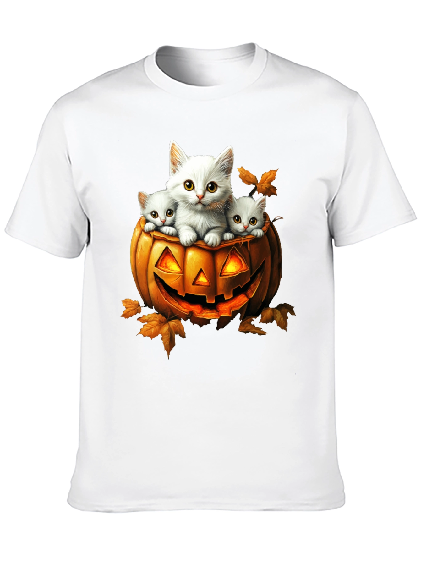 Halloween Cats in Pumpkin T-Shirt