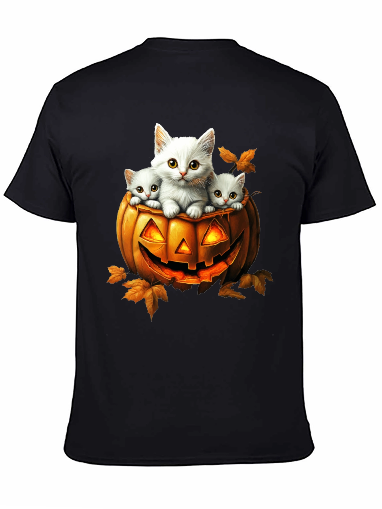 Halloween Cats in Pumpkin T-Shirt