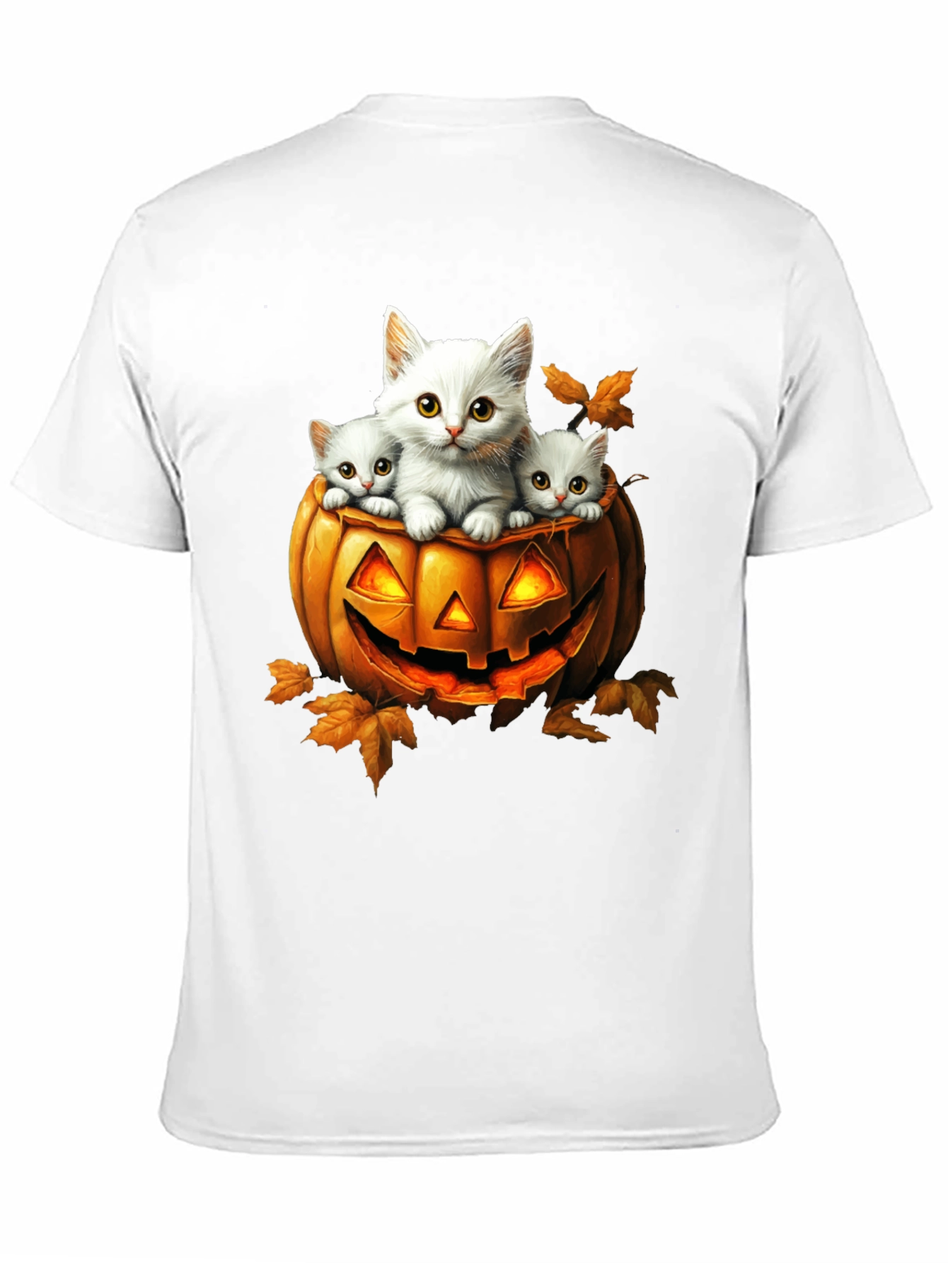Halloween Cats in Pumpkin T-Shirt
