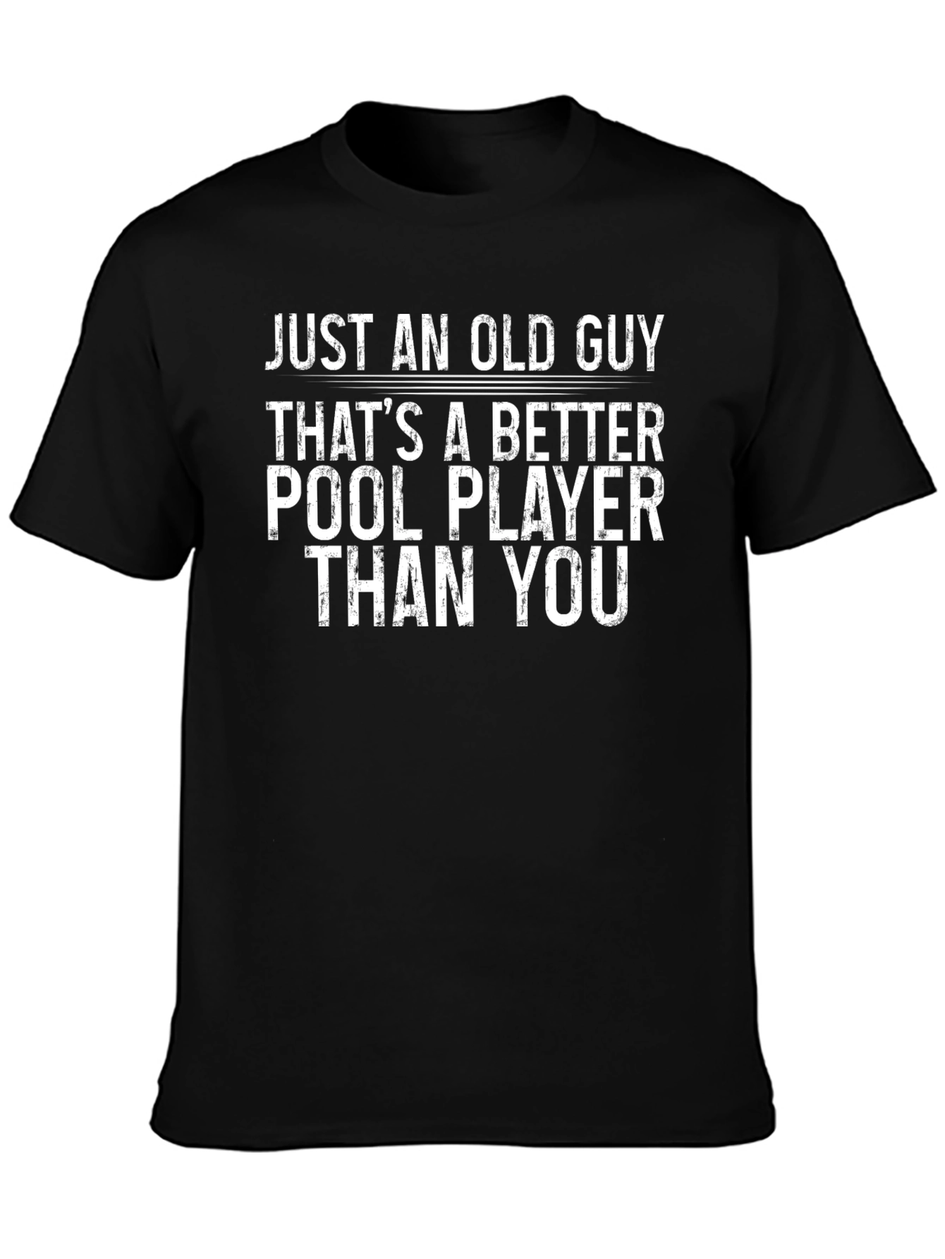Funny Old Guy Pool Player T-Shirt
