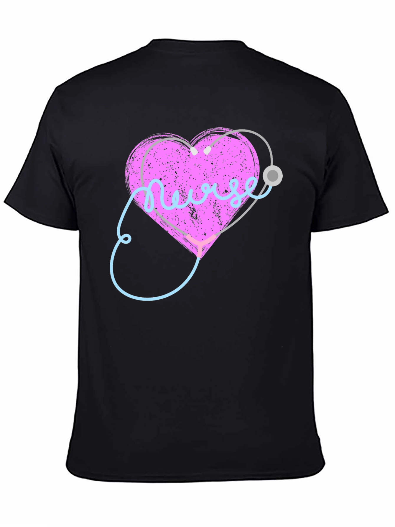 Nurse Heart Stethoscope Graphic T-Shirt
