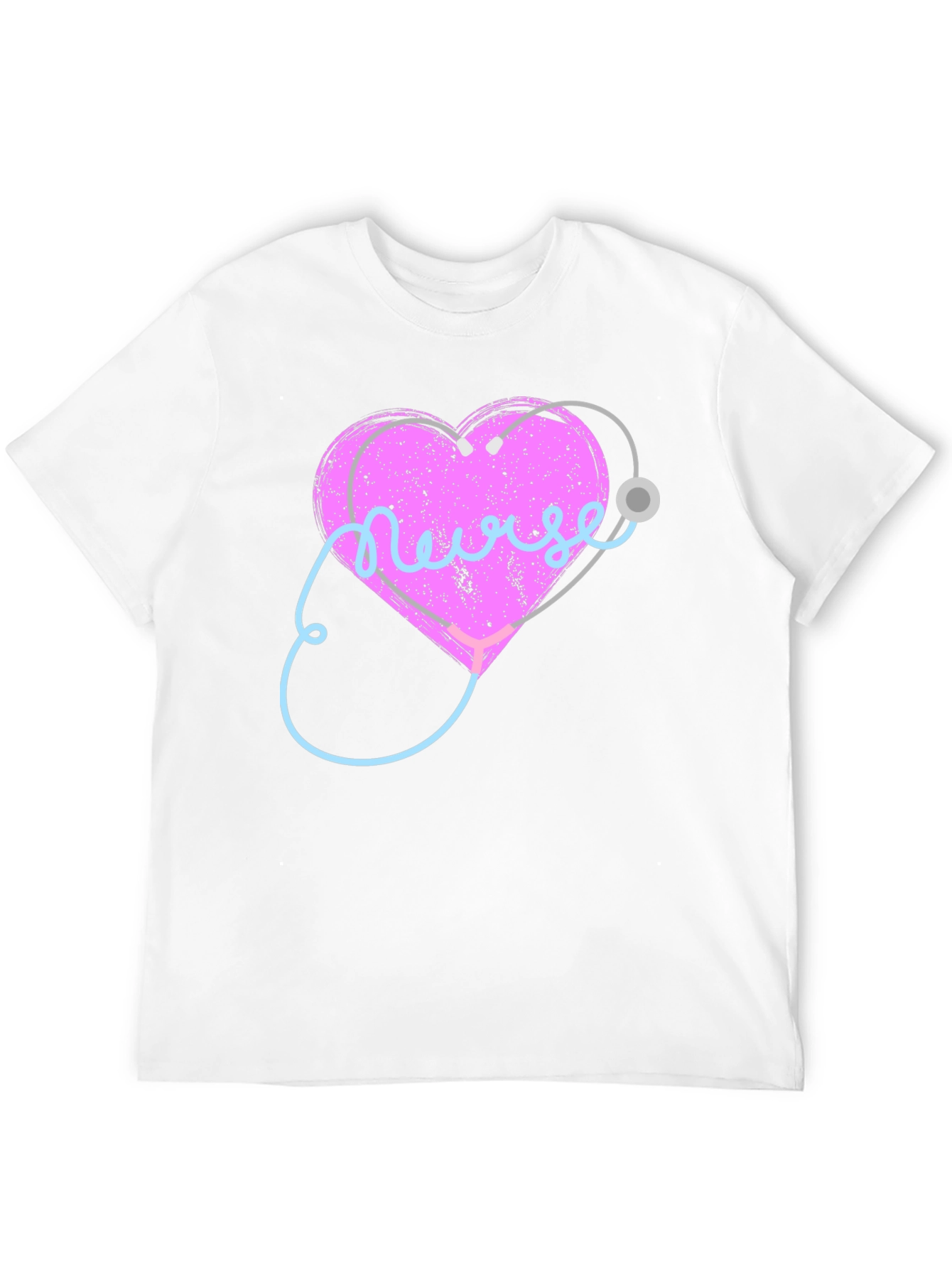 Nurse Heart Stethoscope Graphic T-Shirt