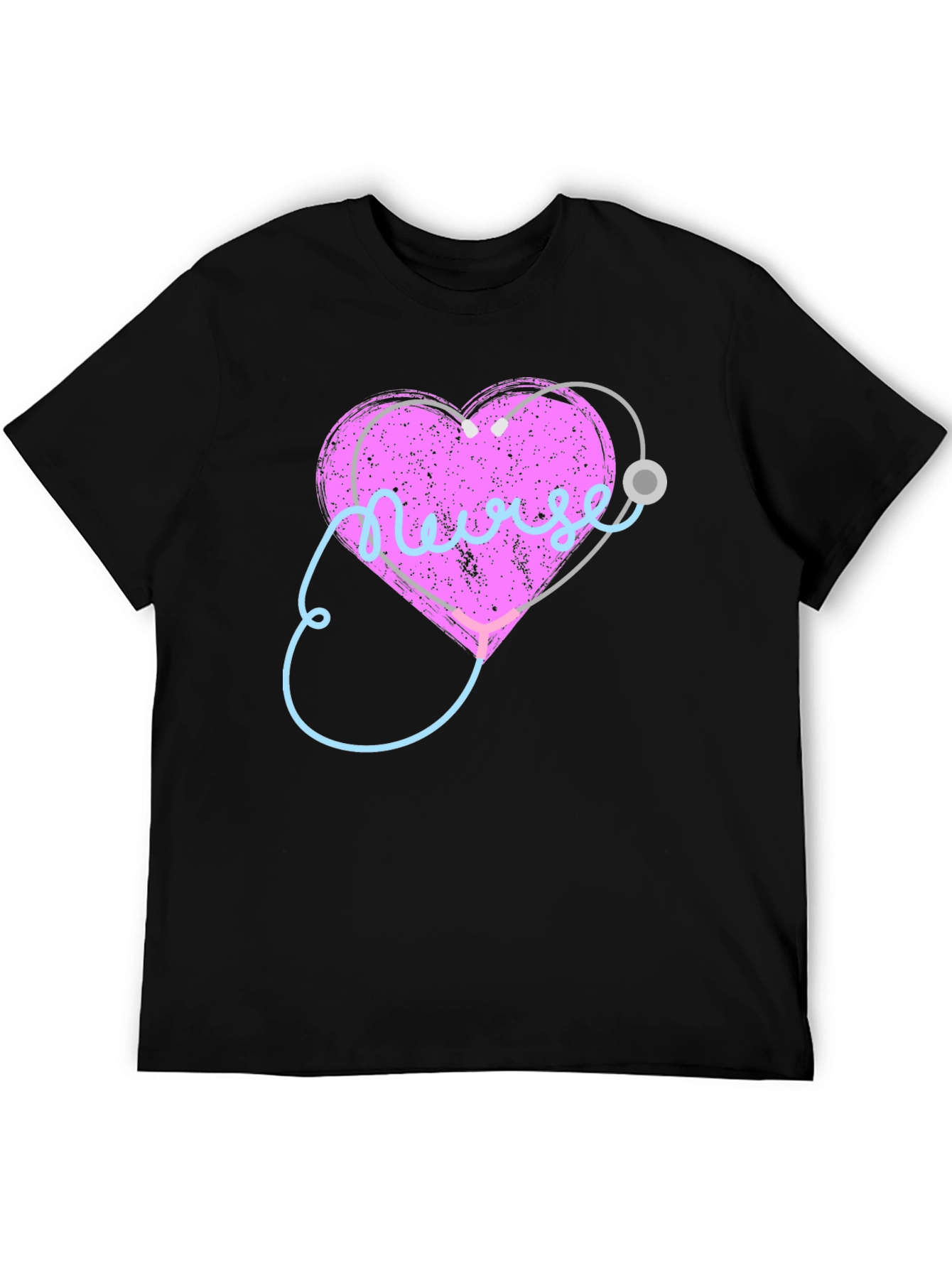 Nurse Heart Stethoscope Graphic T-Shirt