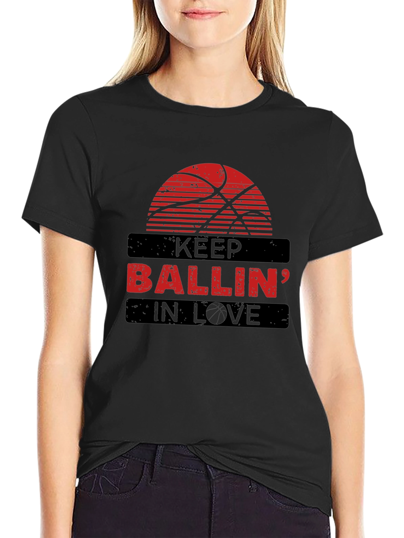 Keep Ballin in Love Graphic T-Shirt