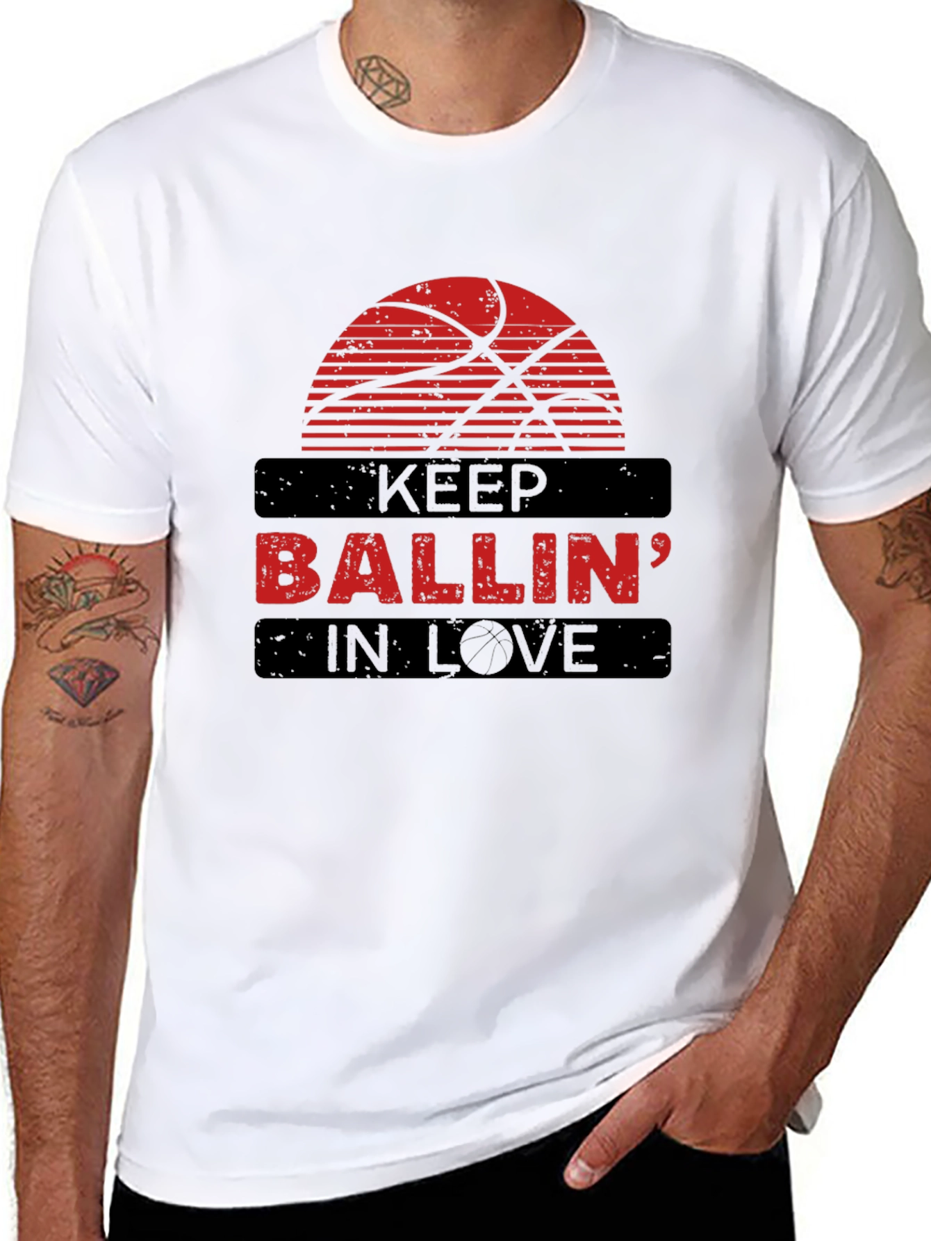 Keep Ballin in Love Graphic T-Shirt