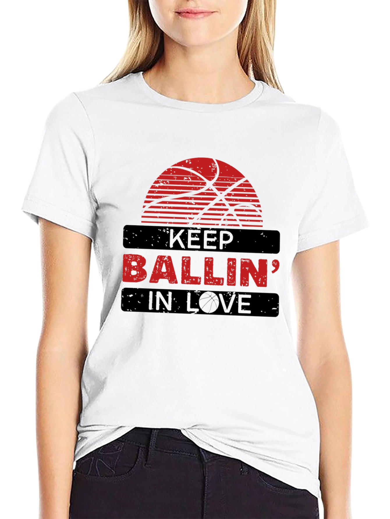 Keep Ballin in Love Graphic T-Shirt