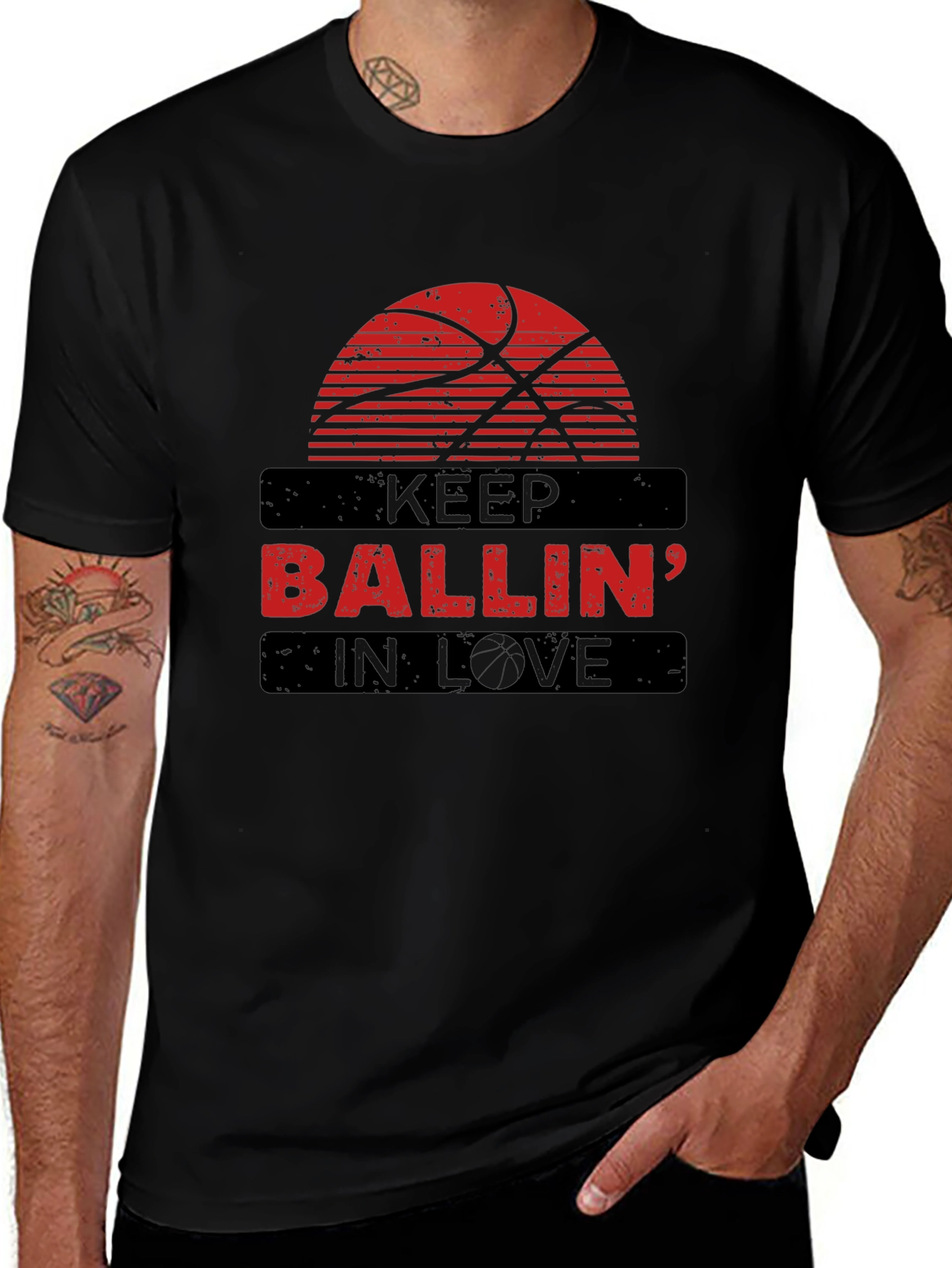 Keep Ballin in Love Graphic T-Shirt