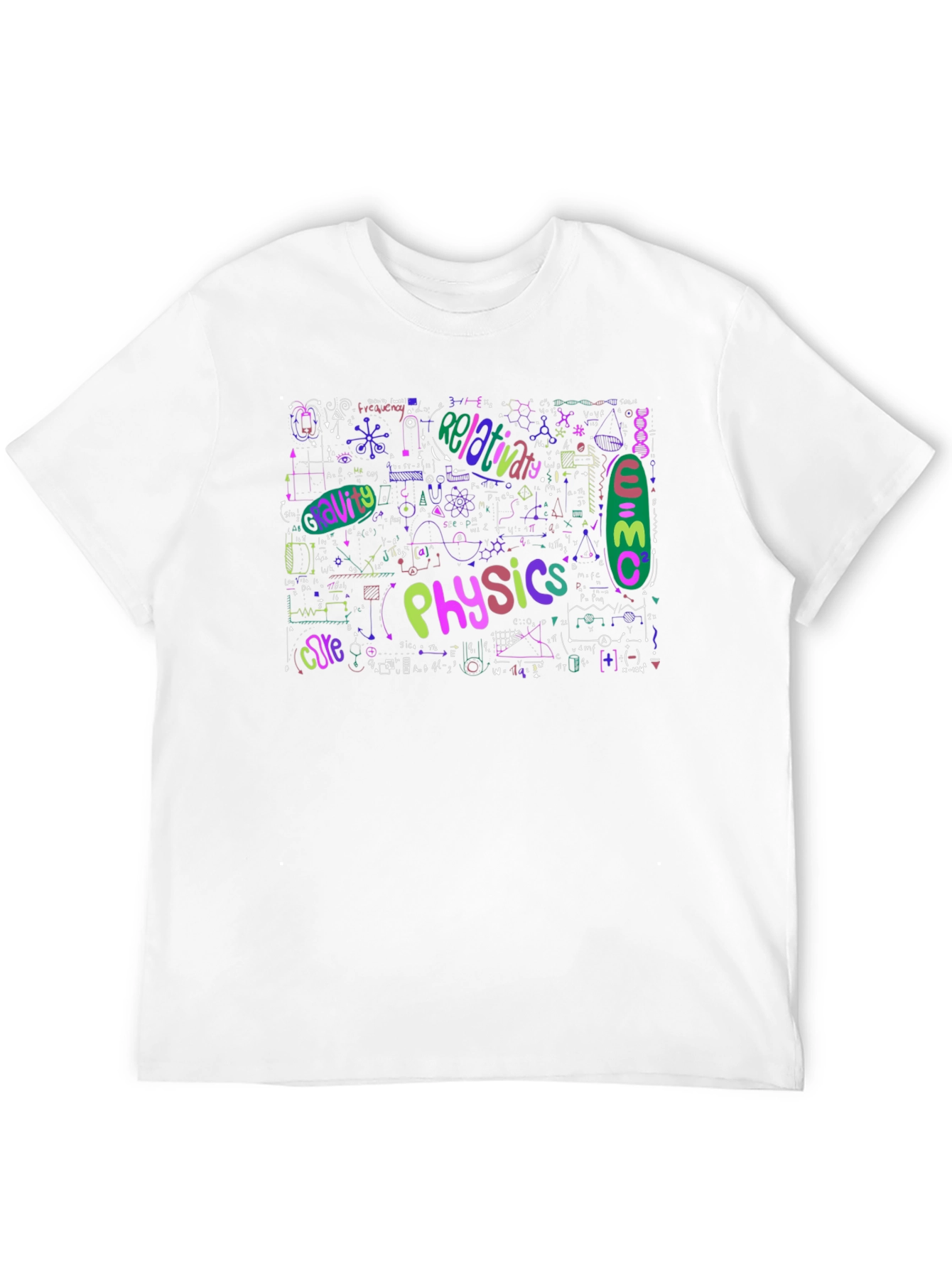 Physics Formula Graphic Print Black T-Shirt