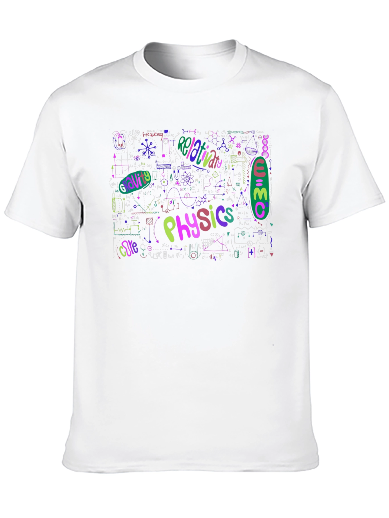Physics Formula Graphic Print Black T-Shirt