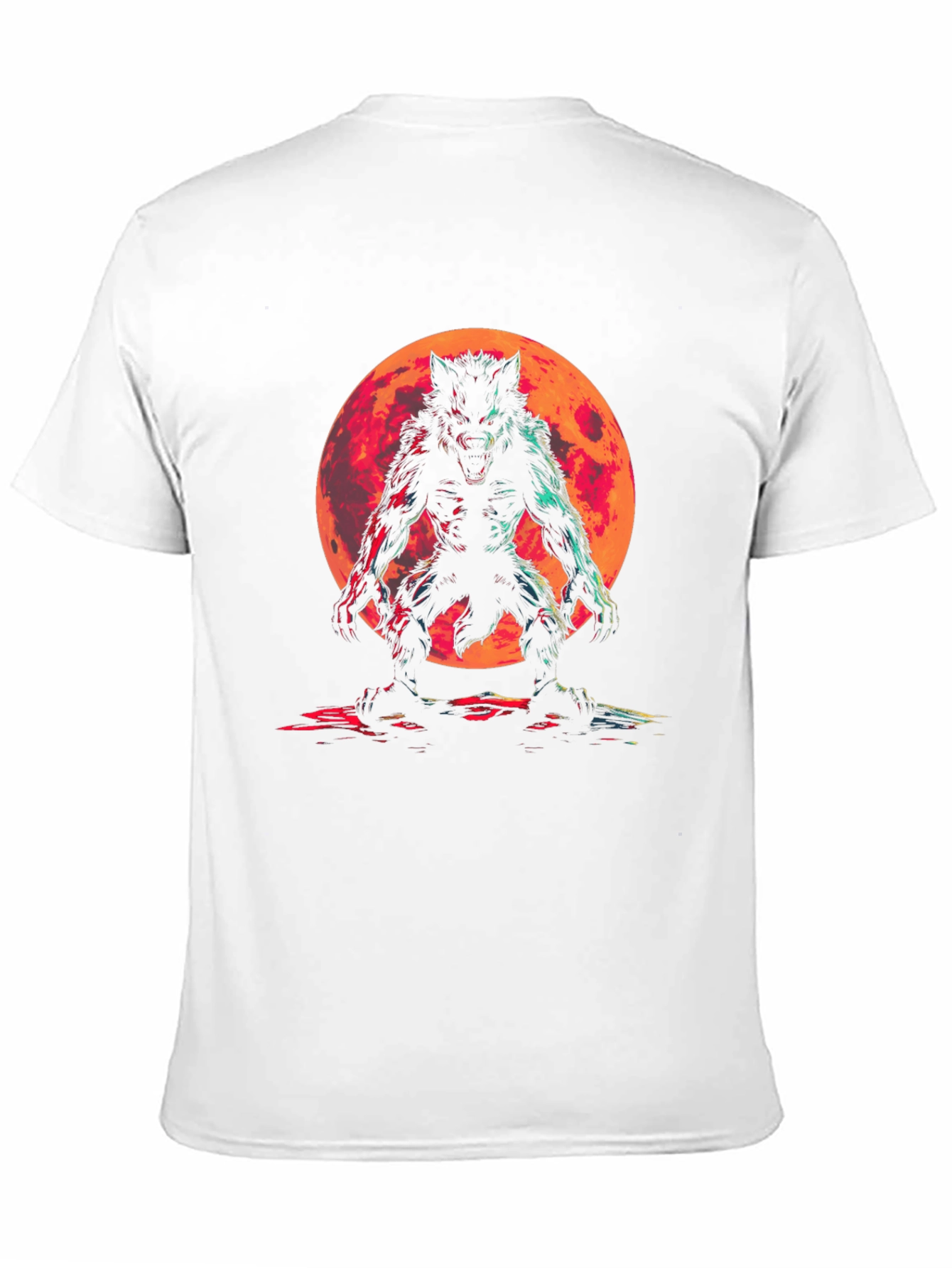 Werewolf Moon Graphic Tee - Black Cotton