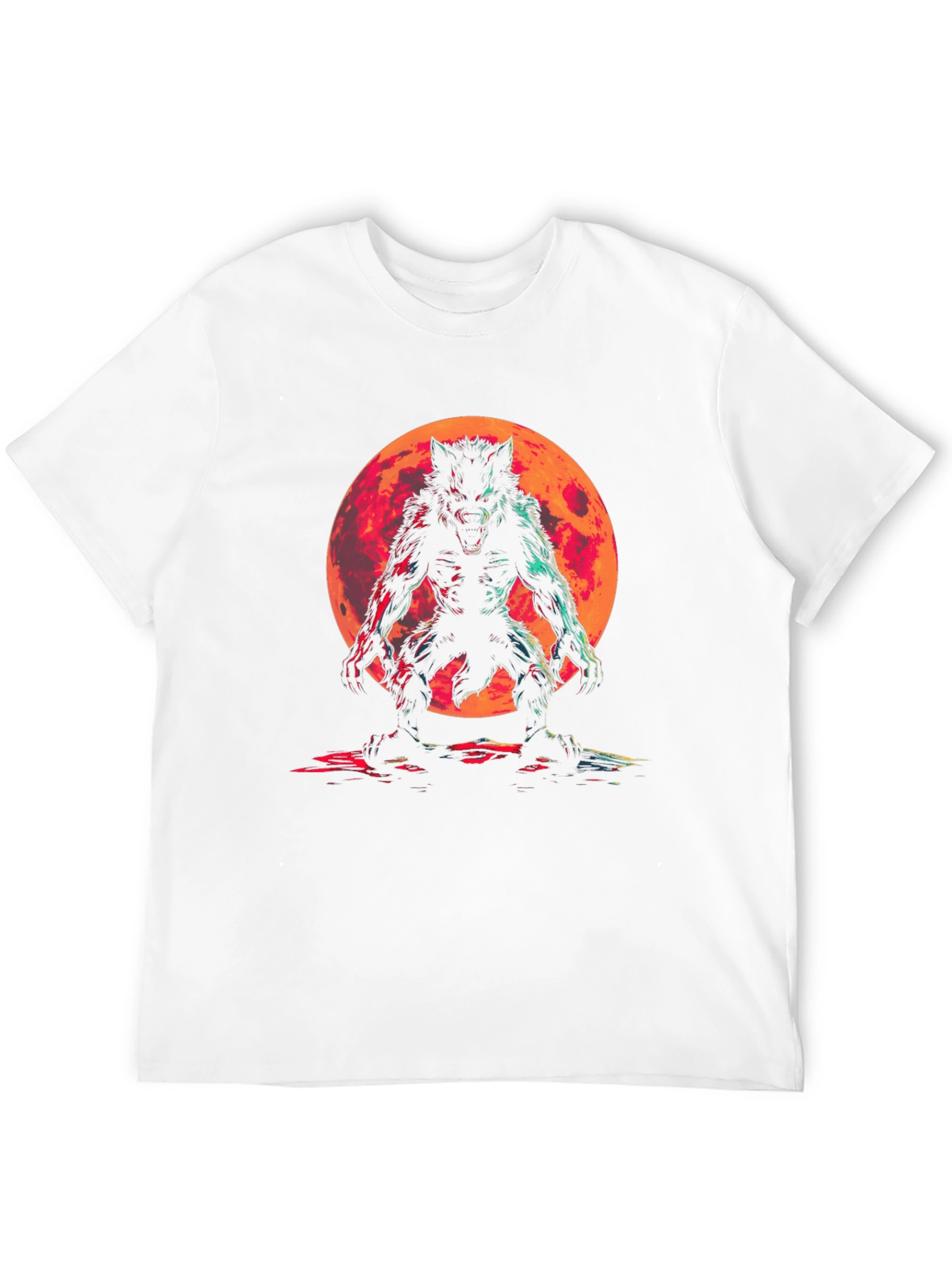 Werewolf Moon Graphic Tee - Black Cotton