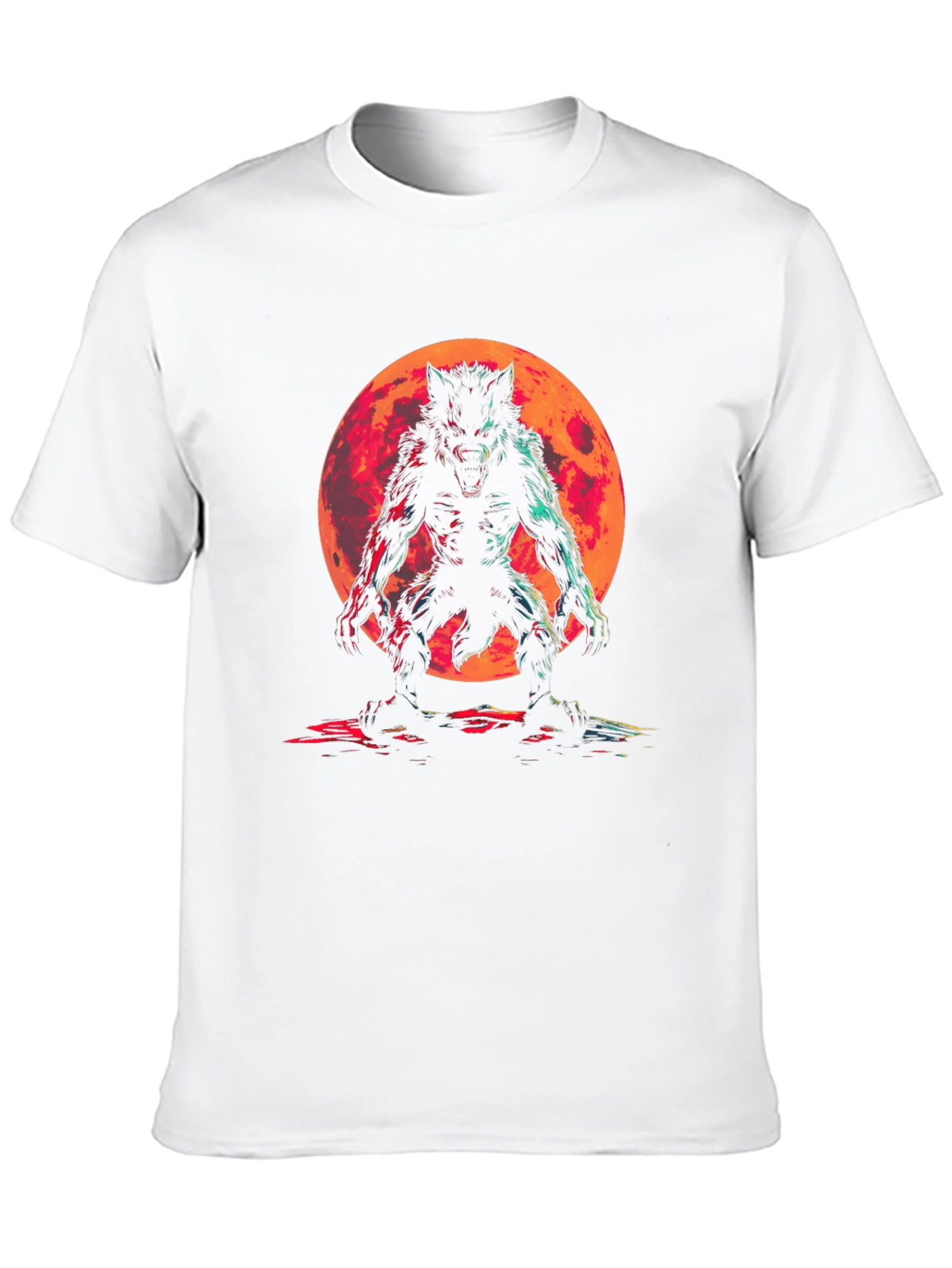 Werewolf Moon Graphic Tee - Black Cotton