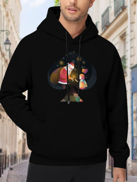 Festive Spade Santa & Kid Hoodie