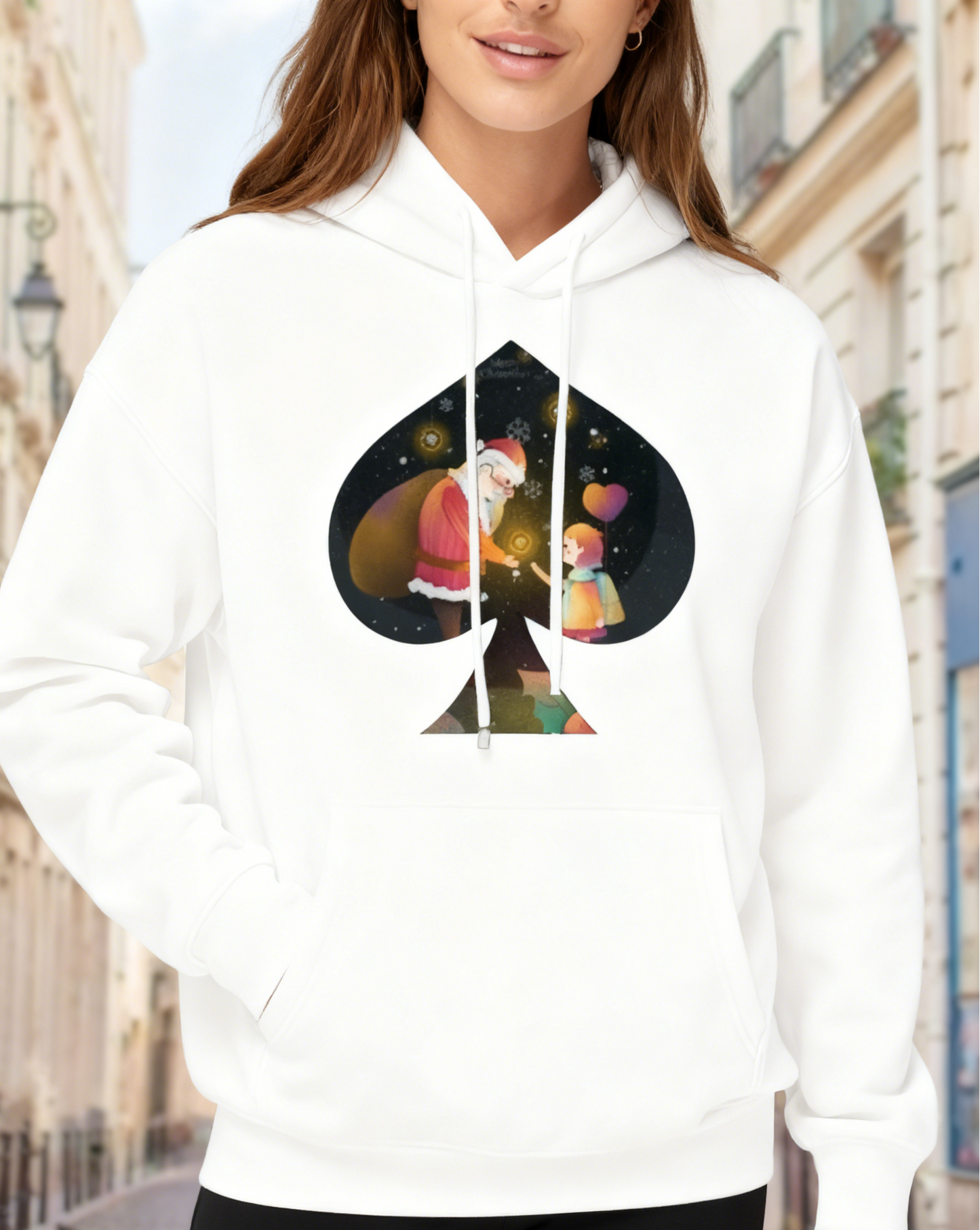 Festive Spade Santa & Kid Hoodie