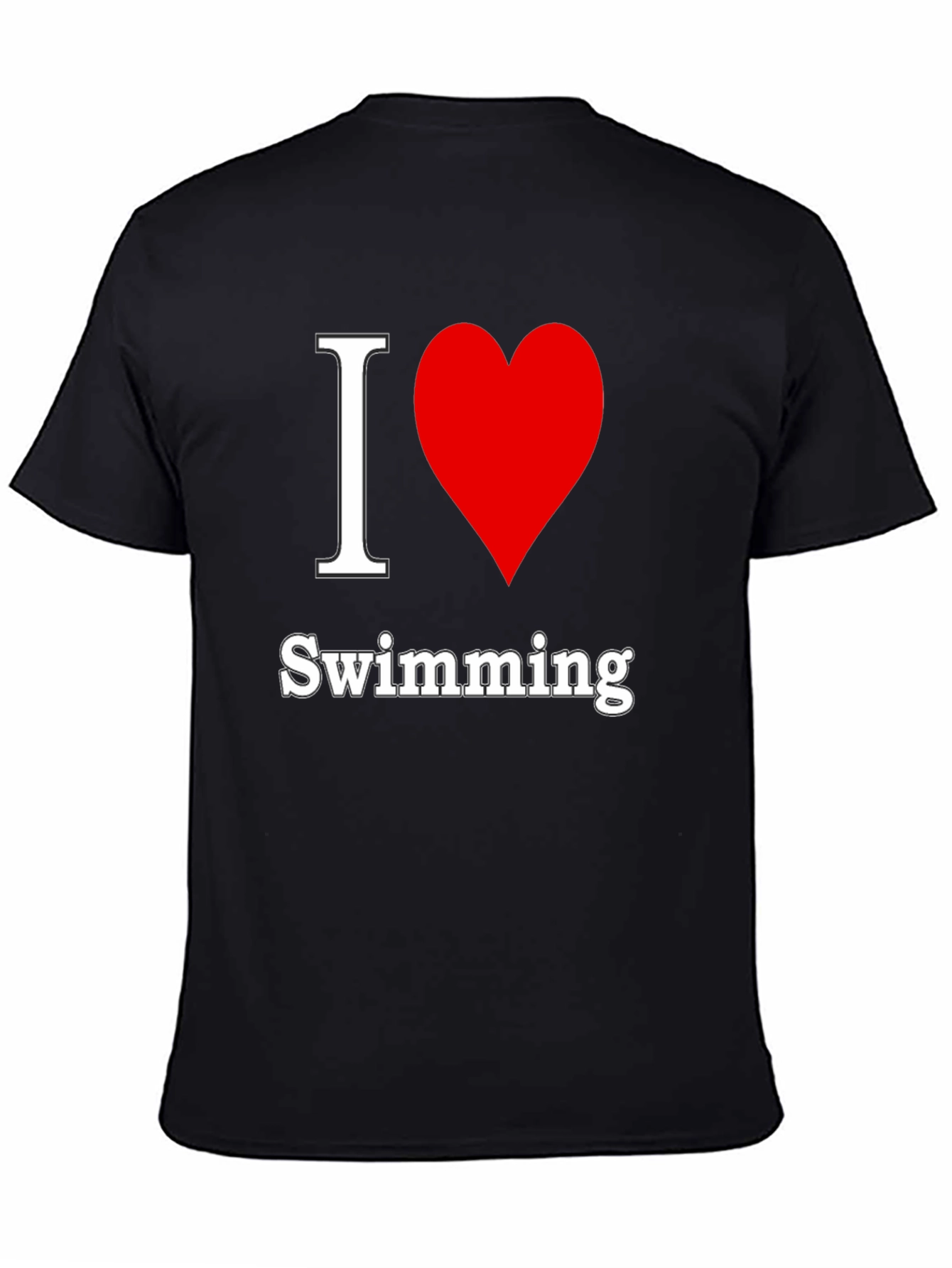 I Heart Swimming Black T-Shirt