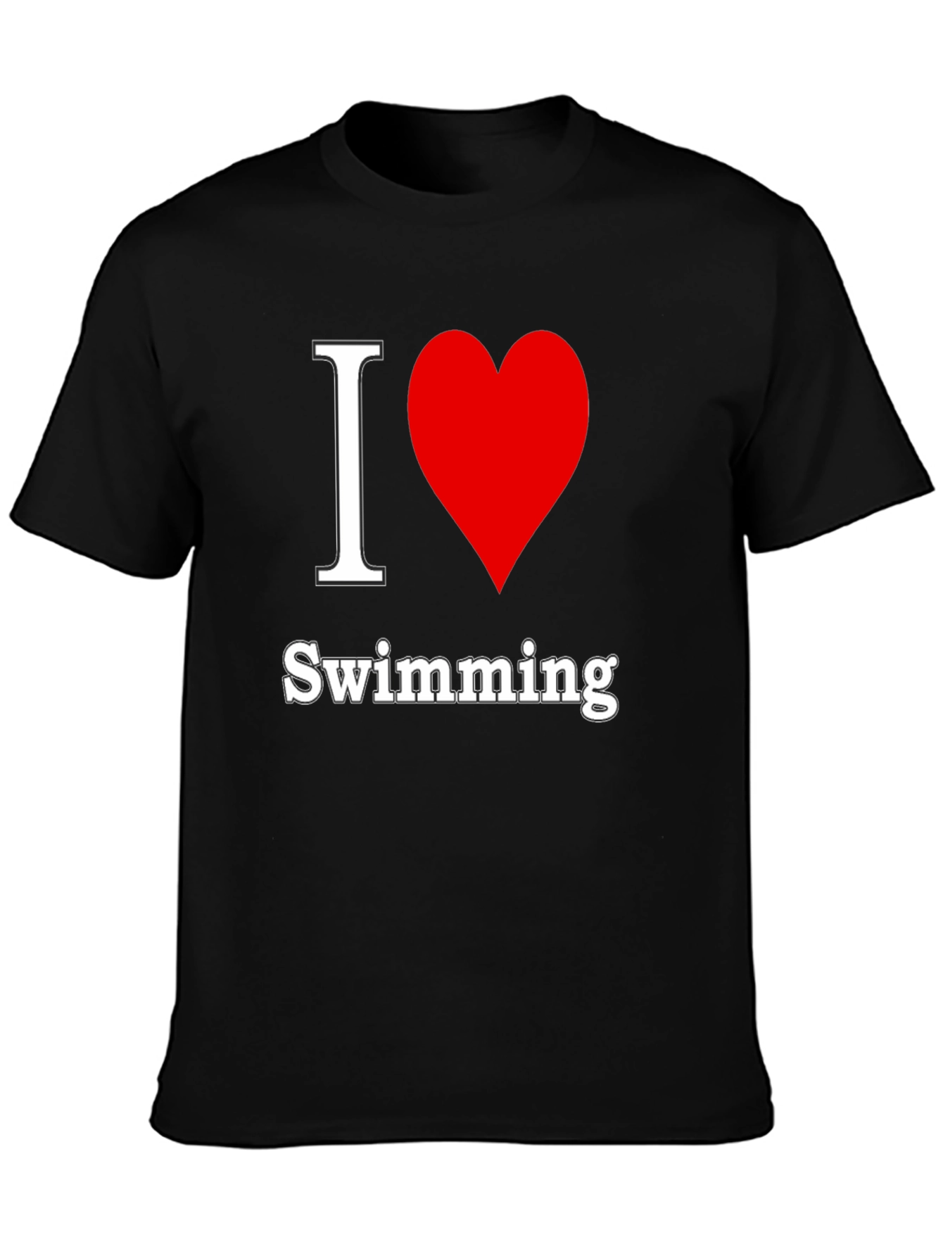 I Heart Swimming Black T-Shirt
