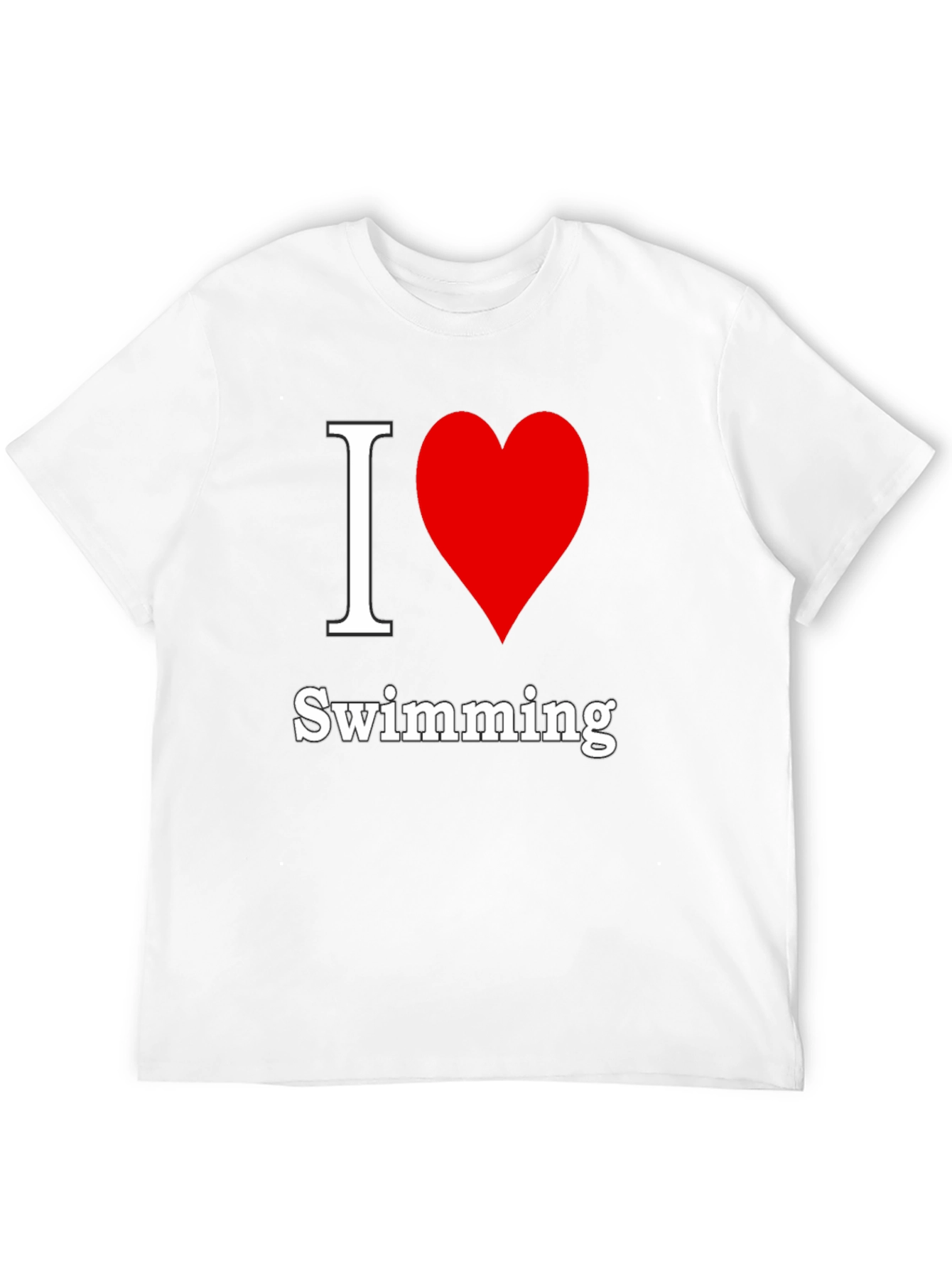 I Heart Swimming Black T-Shirt