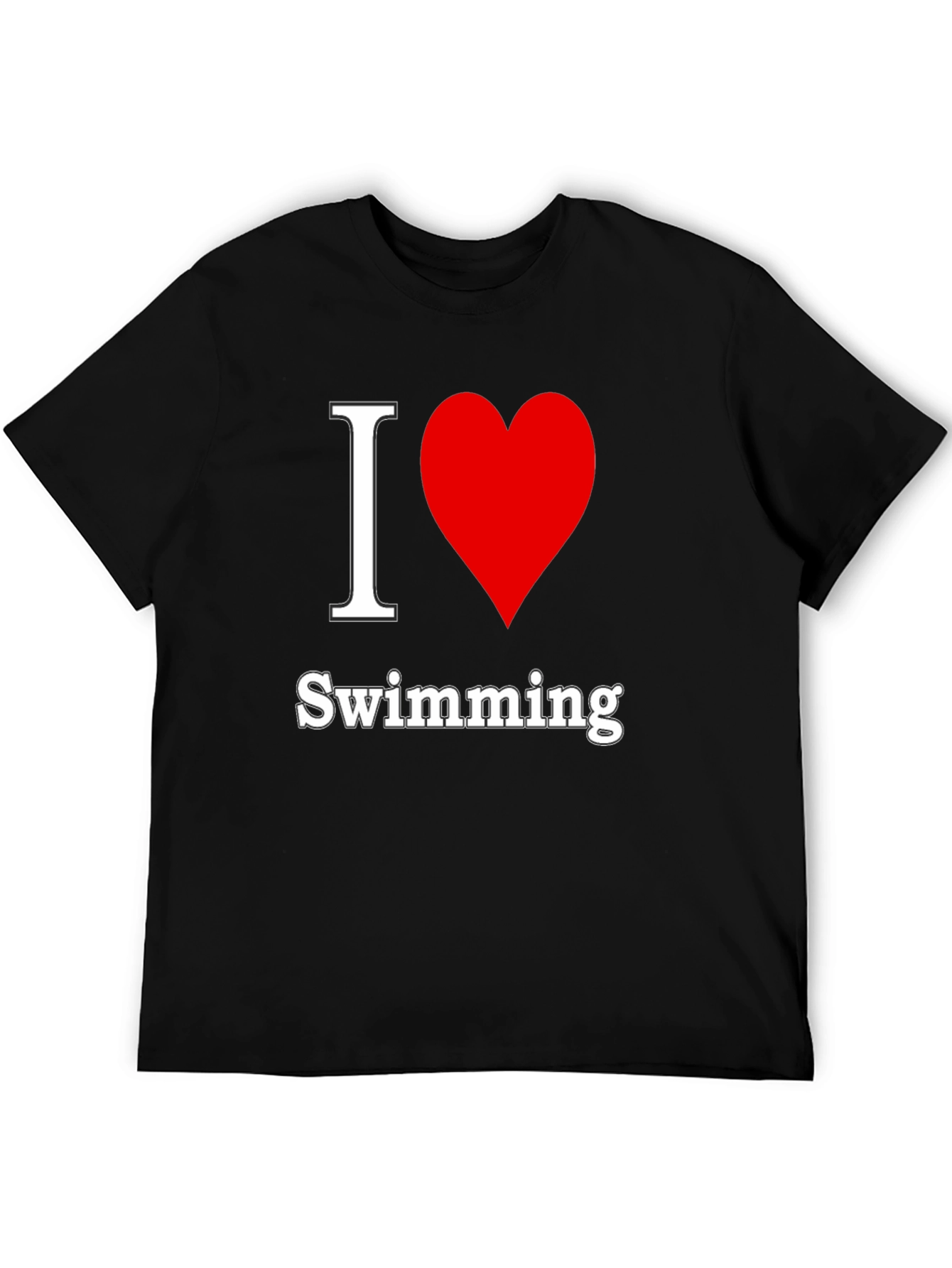 I Heart Swimming Black T-Shirt