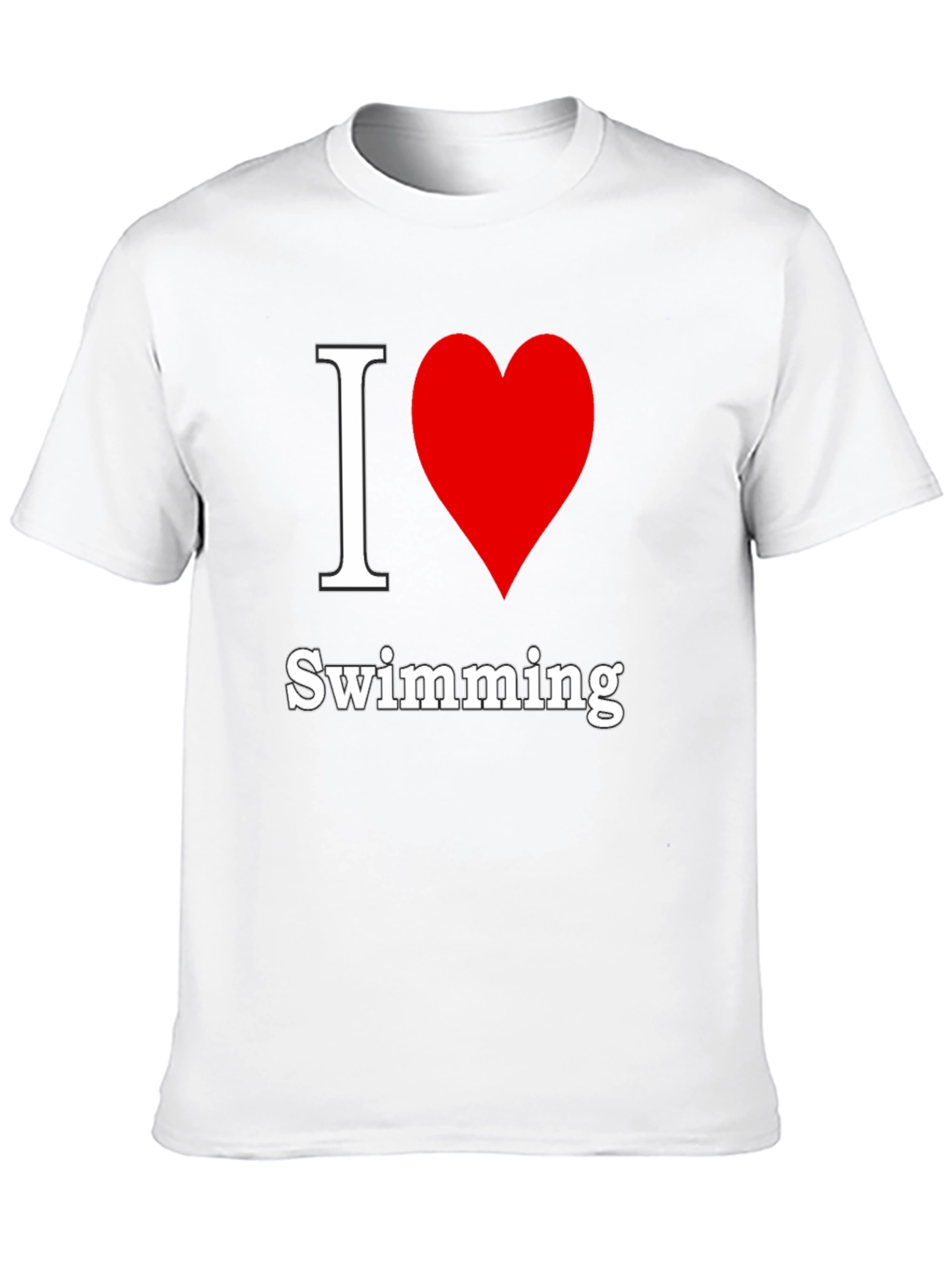 I Heart Swimming Black T-Shirt
