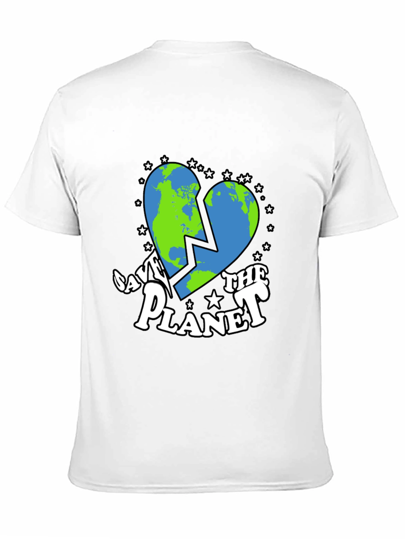 Save the Planet Earth Heart Graphic T-Shirt