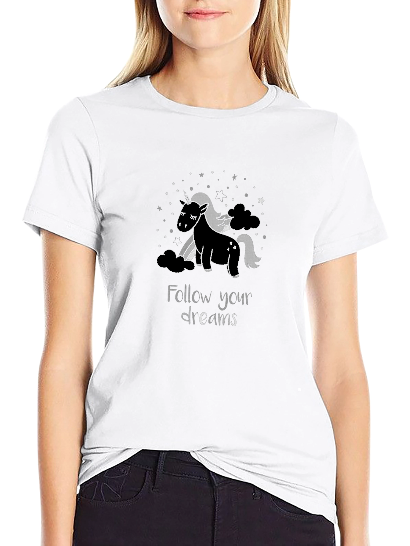 Unicorn Dreams Black T-Shirt