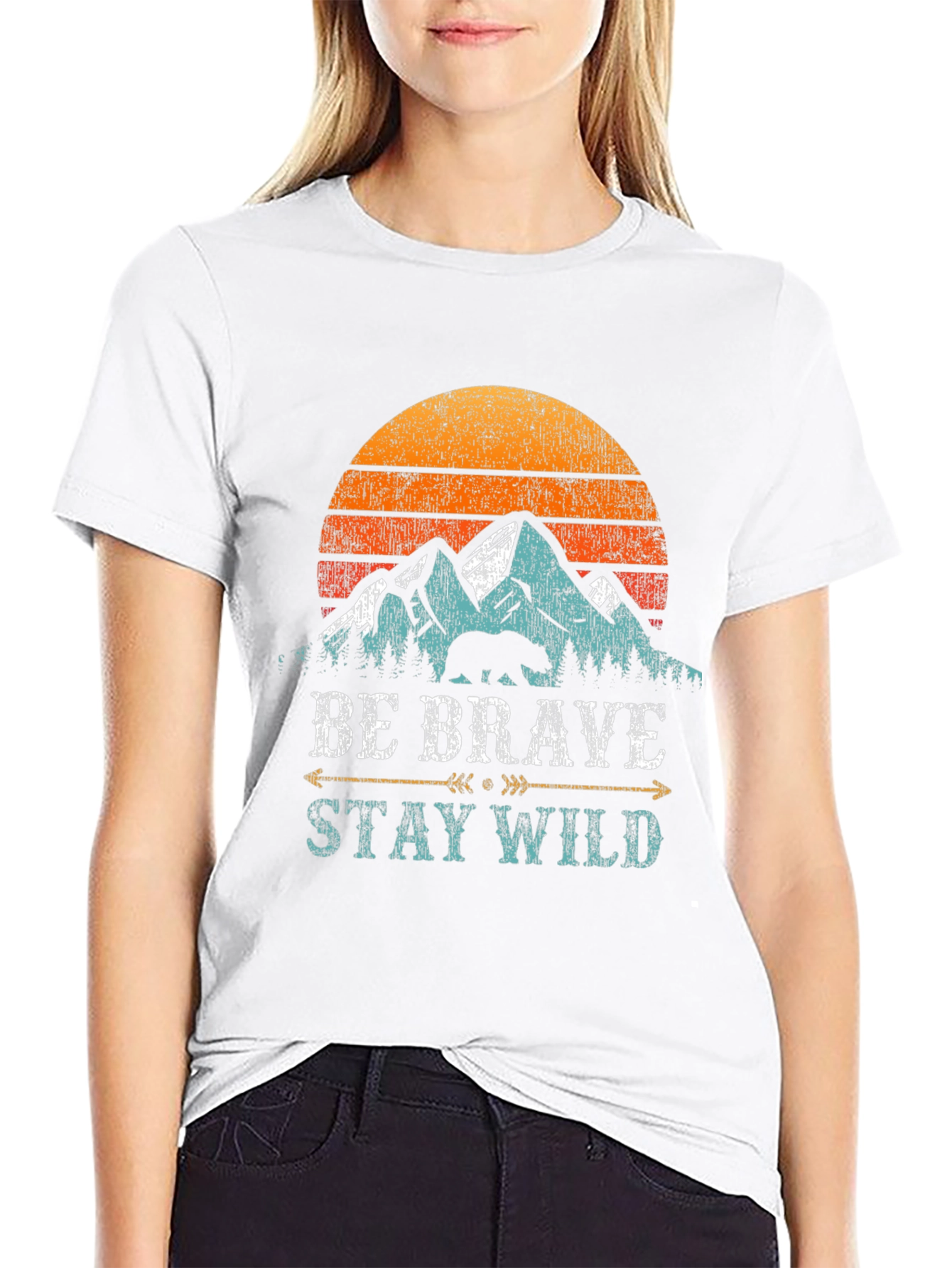 Be Brave Stay Wild Graphic T-Shirt - Adventure Tee