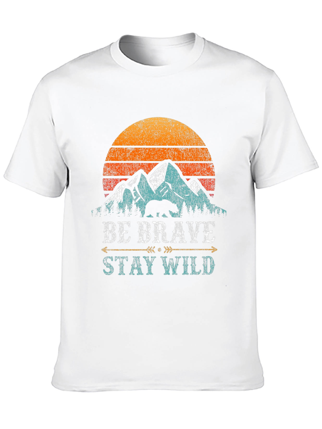 Be Brave Stay Wild Graphic T-Shirt - Adventure Tee