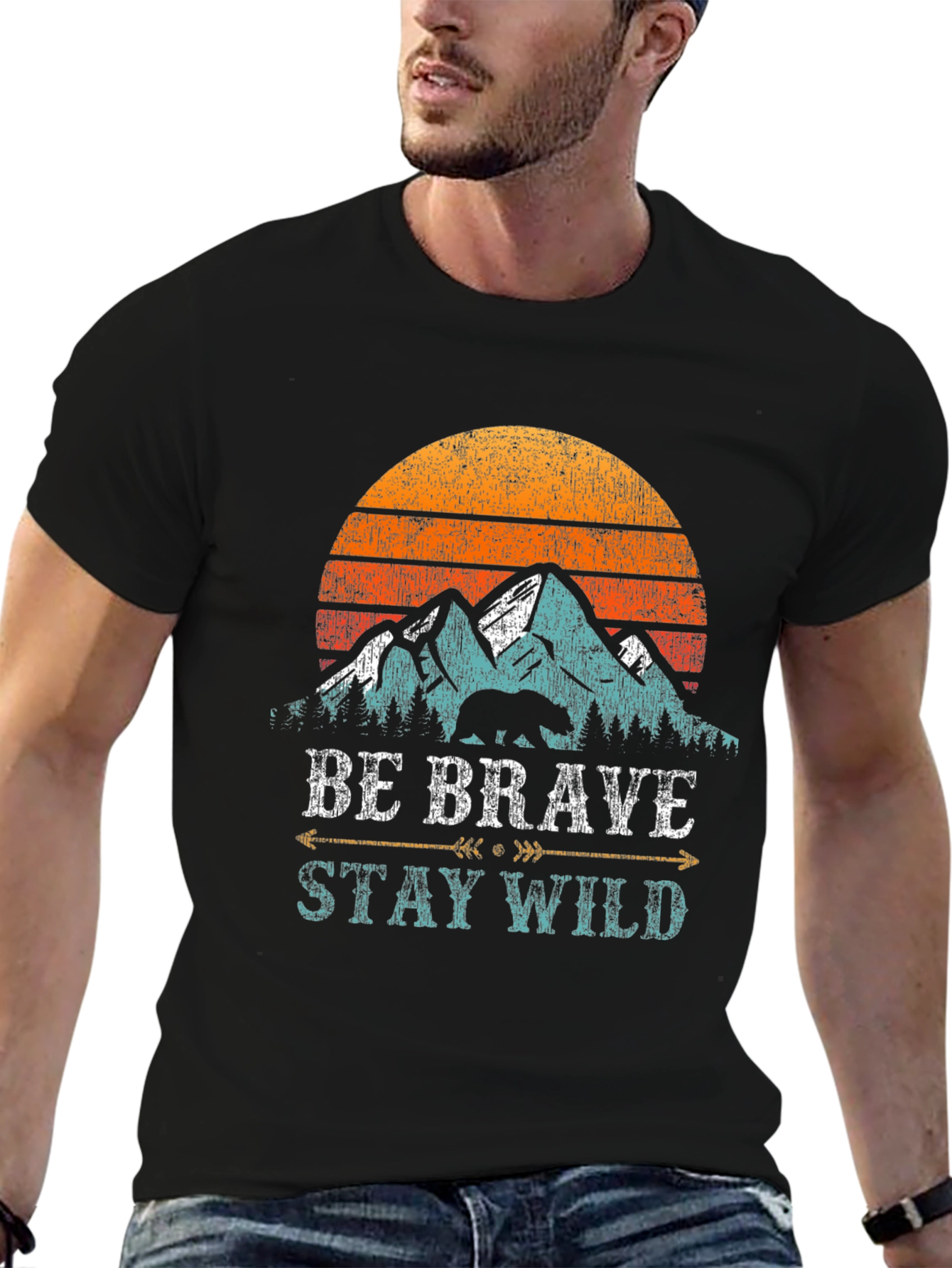 Be Brave Stay Wild Graphic T-Shirt - Adventure Tee