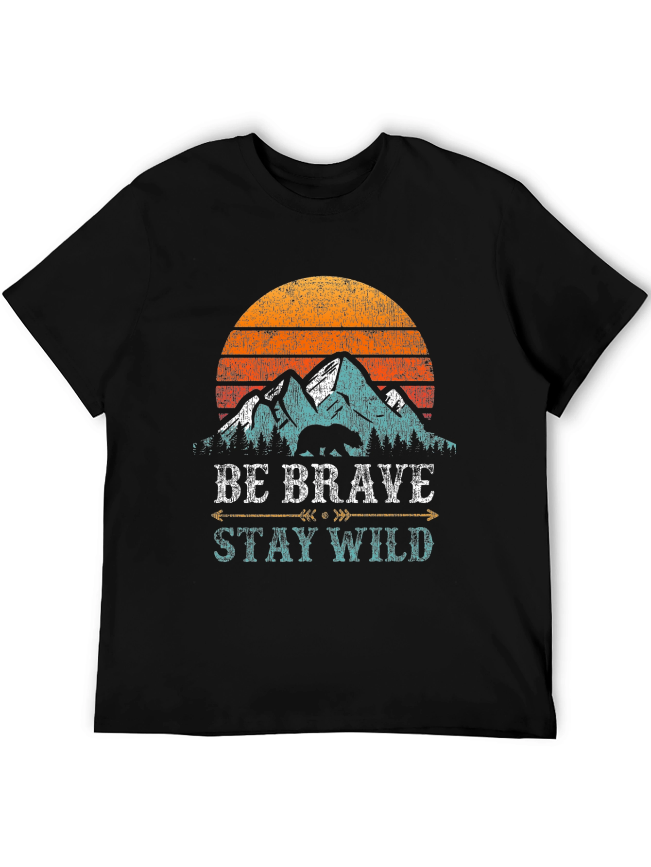 Be Brave Stay Wild Graphic T-Shirt - Adventure Tee