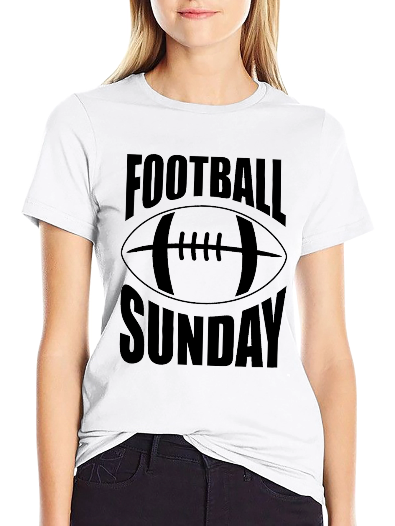 Football Sunday Graphic T-Shirt - Black