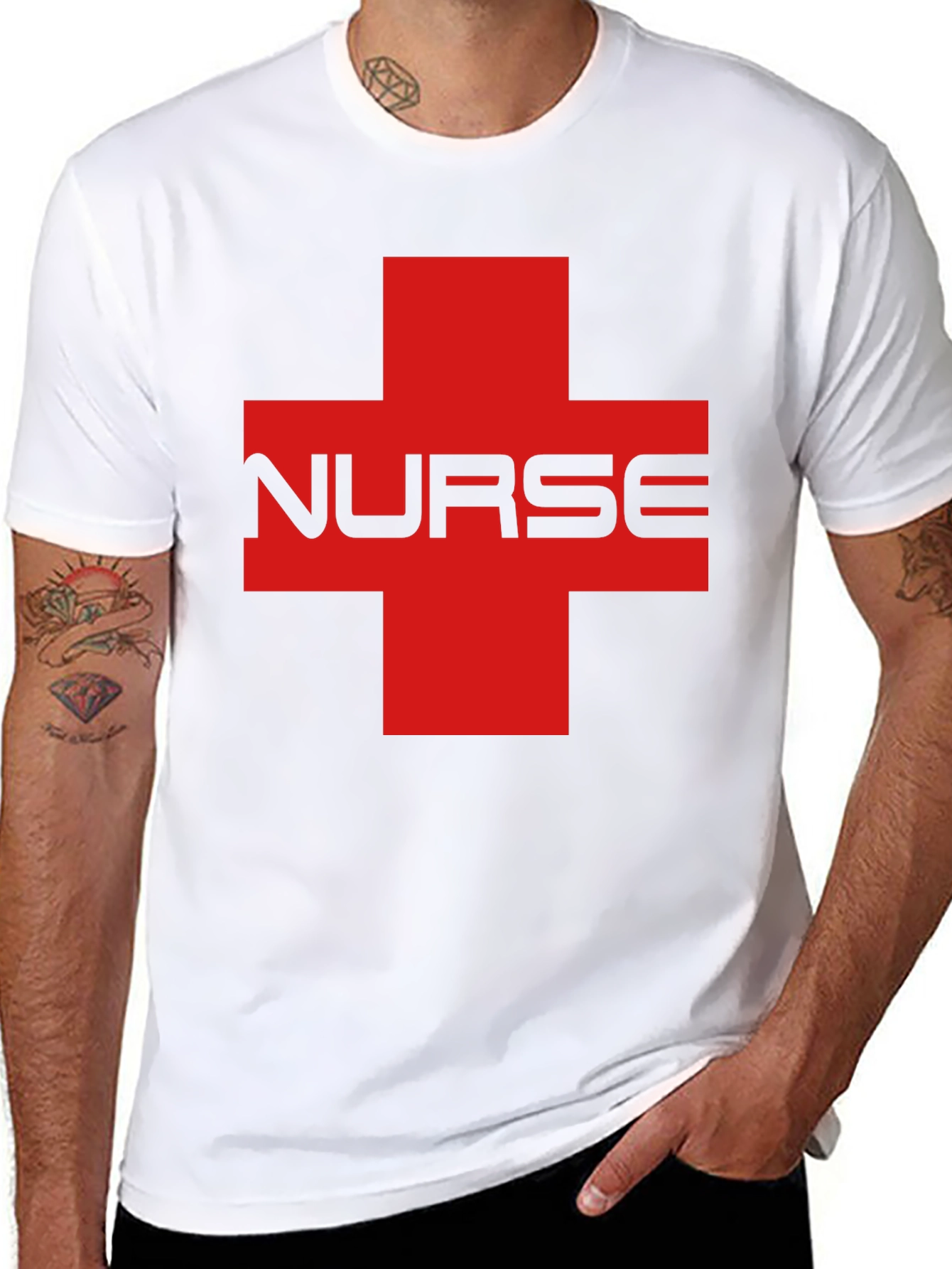 Nurse Red Cross Graphic Tee - Unisex T-Shirt