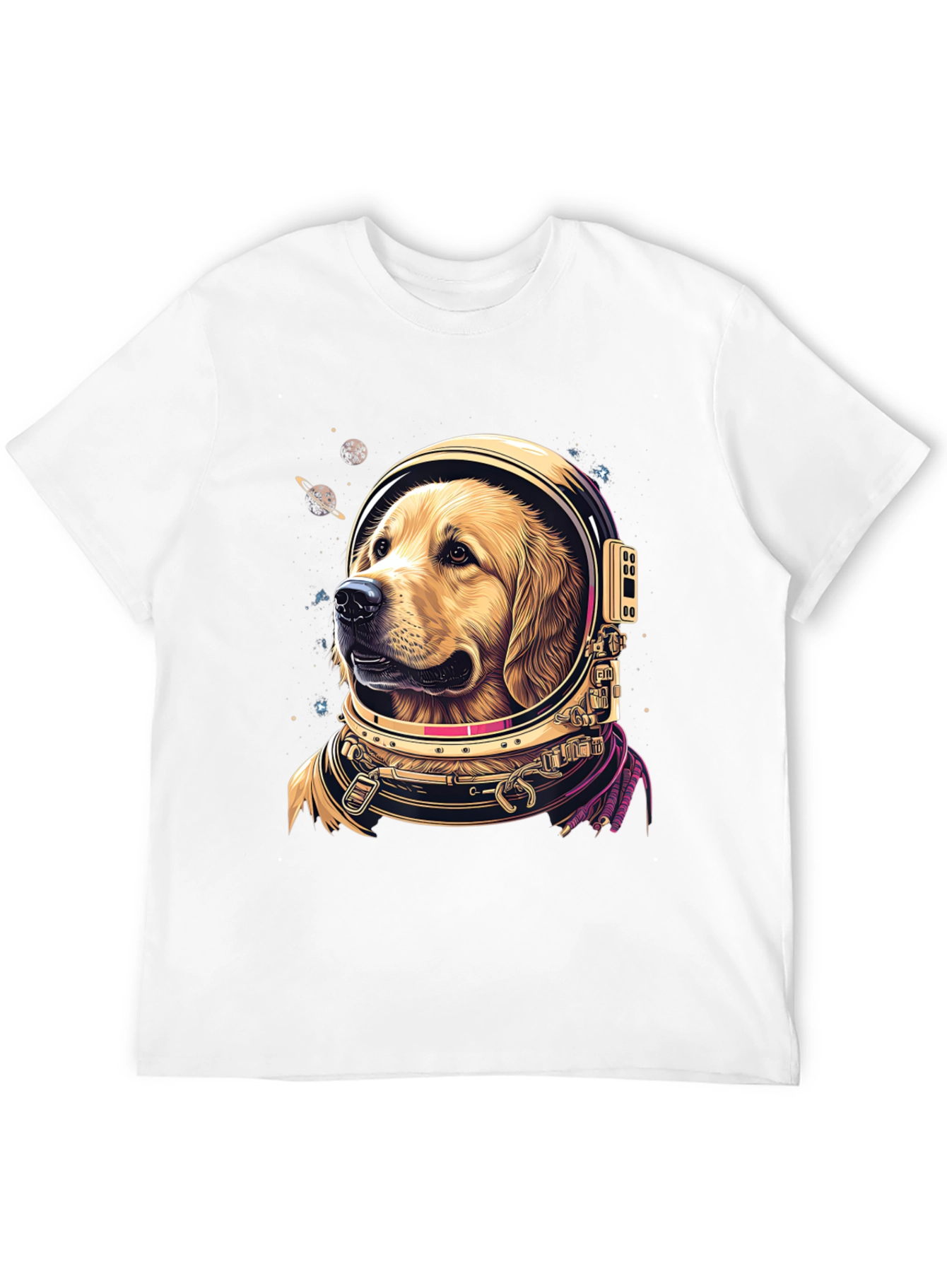 Astronaut Dog Graphic Tee - Space Pup T-Shirt