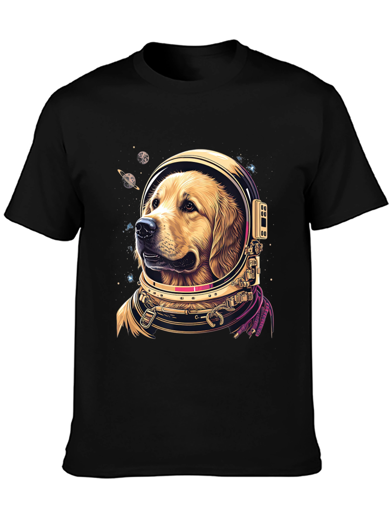 Astronaut Dog Graphic Tee - Space Pup T-Shirt