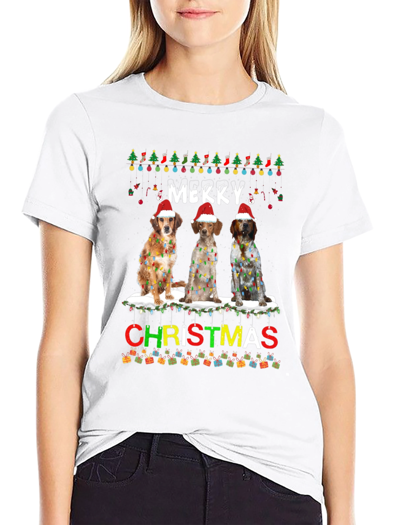 Merry Christmas Dog T-Shirt