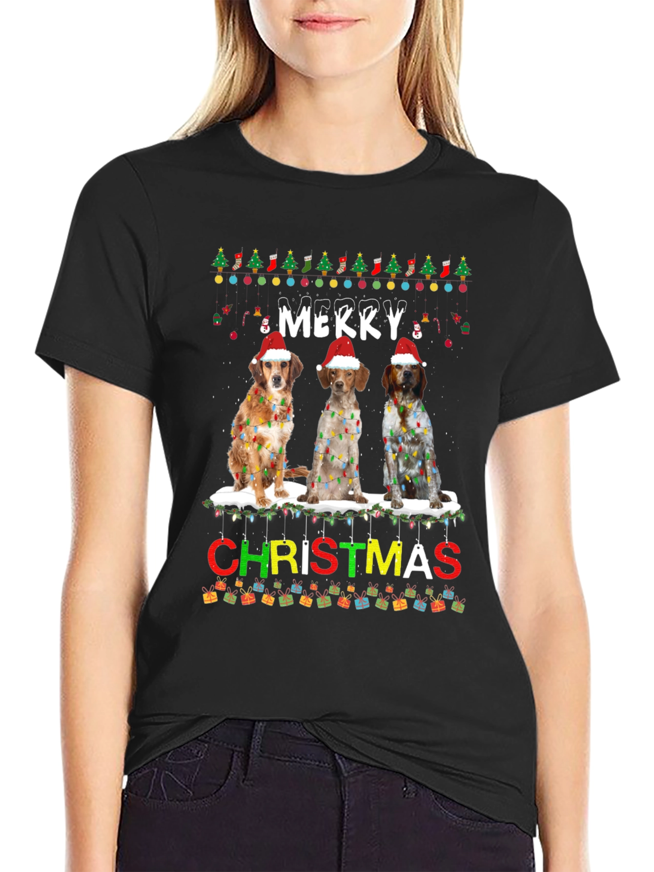 Merry Christmas Dog T-Shirt