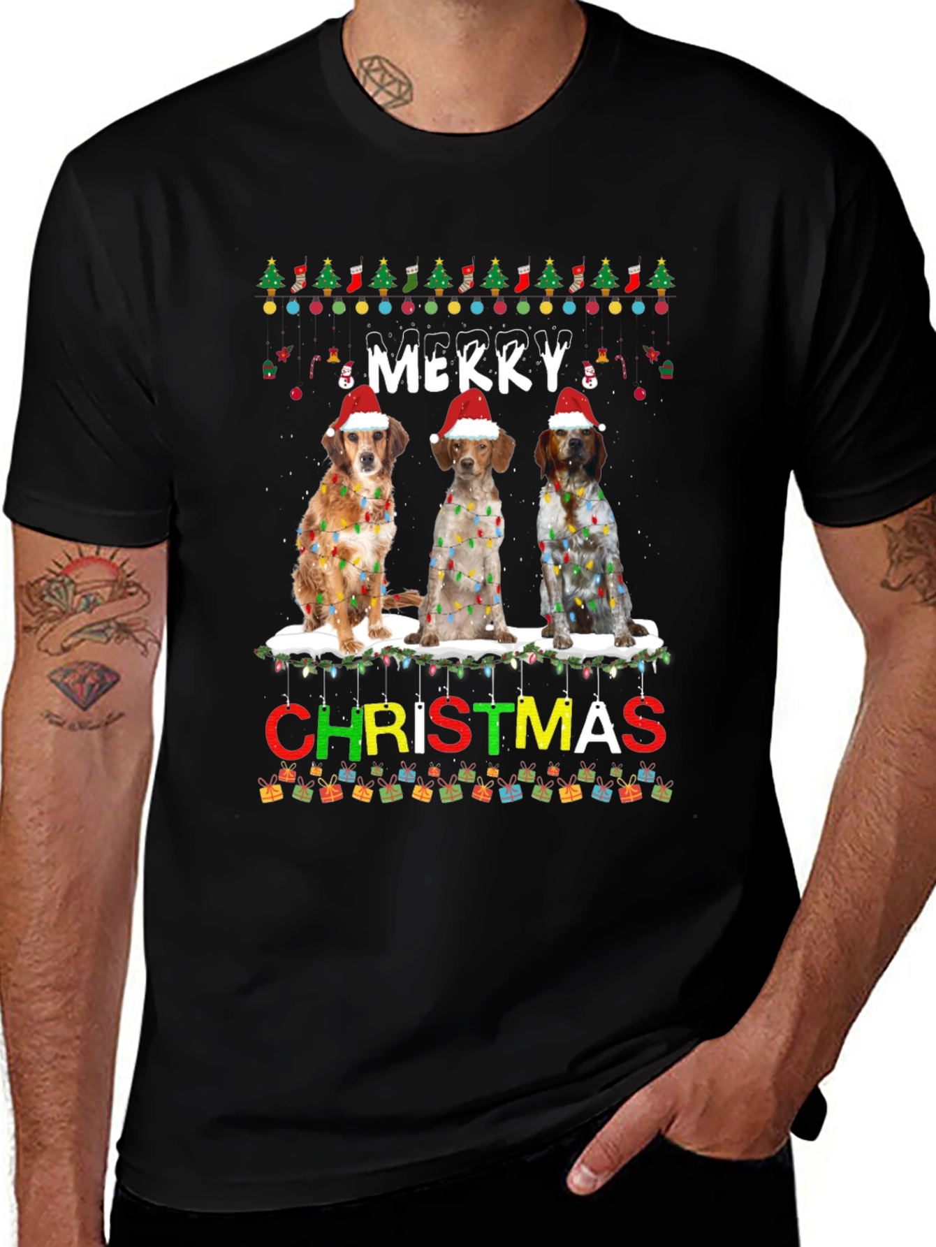 Merry Christmas Dog T-Shirt
