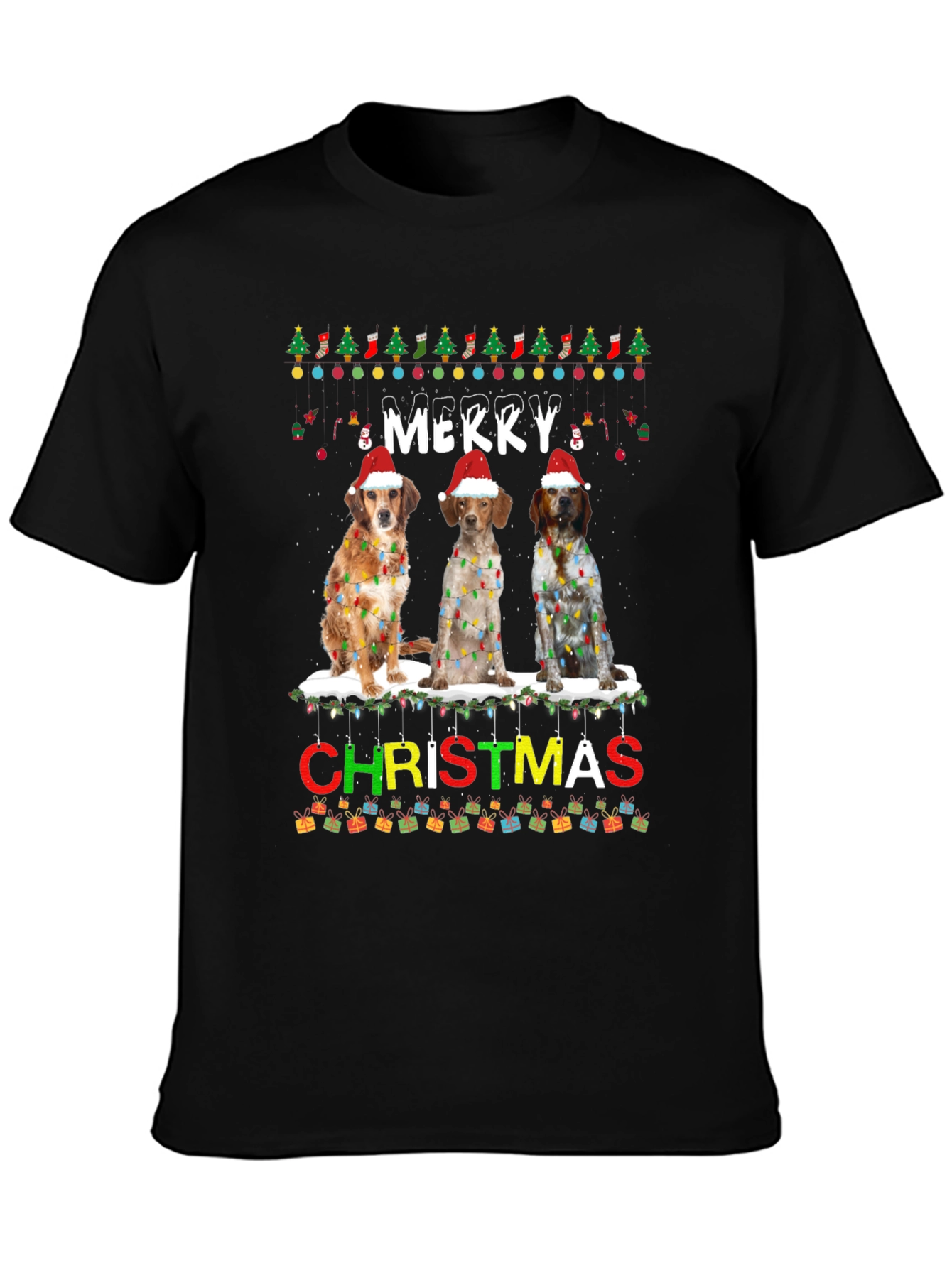 Merry Christmas Dog T-Shirt