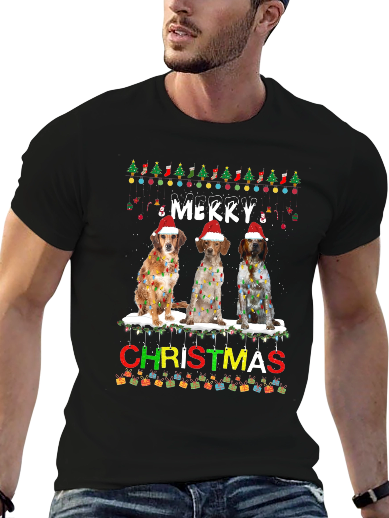Merry Christmas Dog T-Shirt