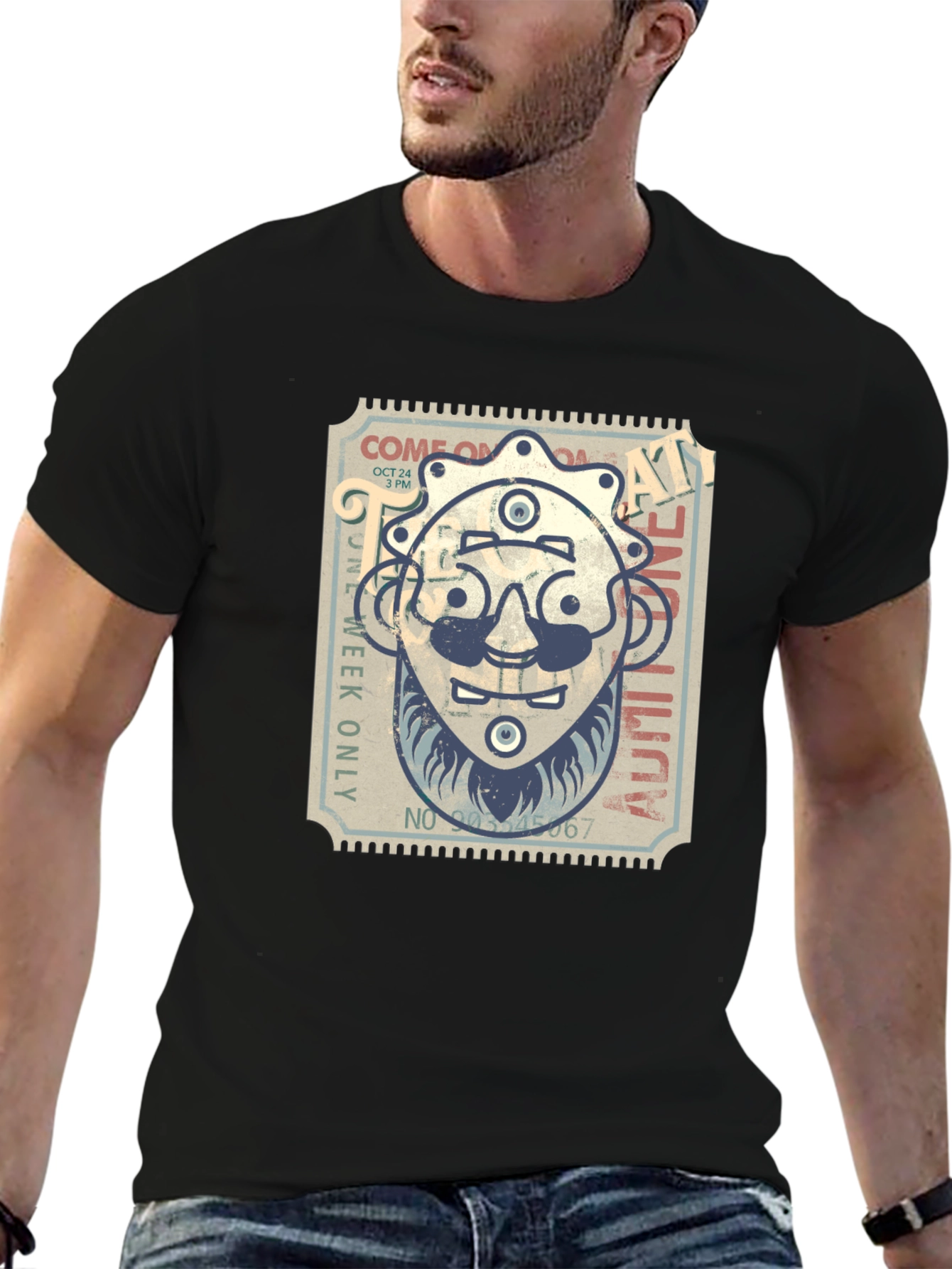 Retro Ticket Graphic Tee - Limited Admission Design