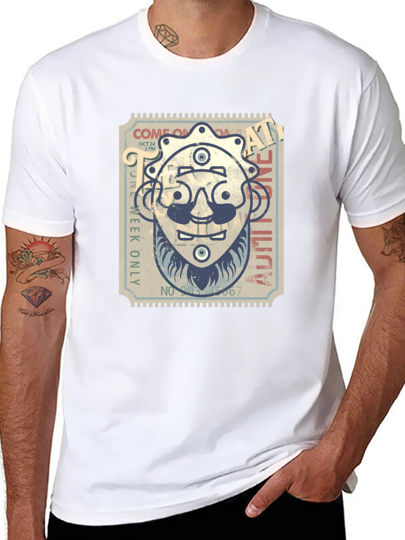 Retro Ticket Graphic Tee - Limited Admission Design