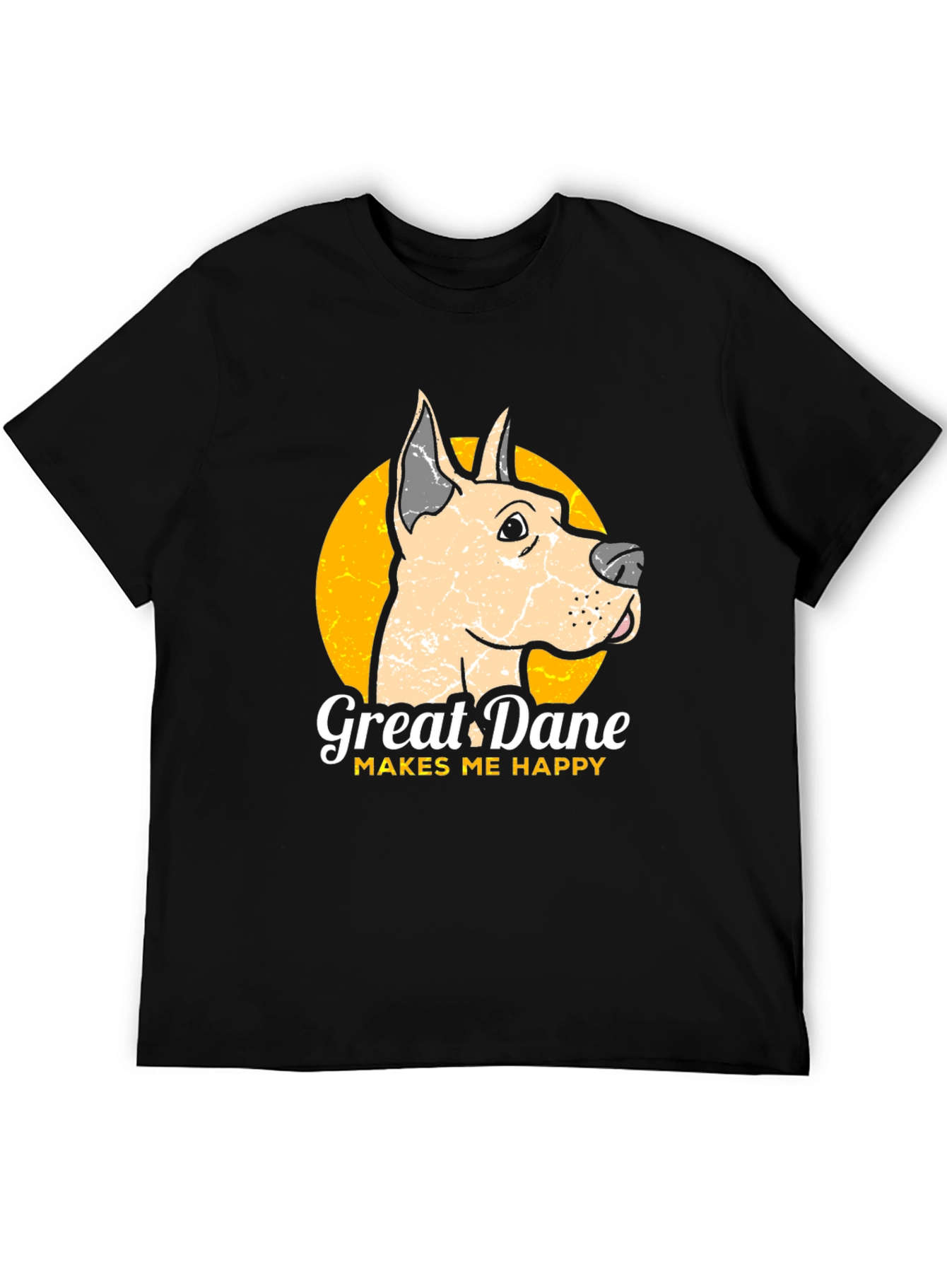 Great Dane Makes Me Happy Graphic Tee