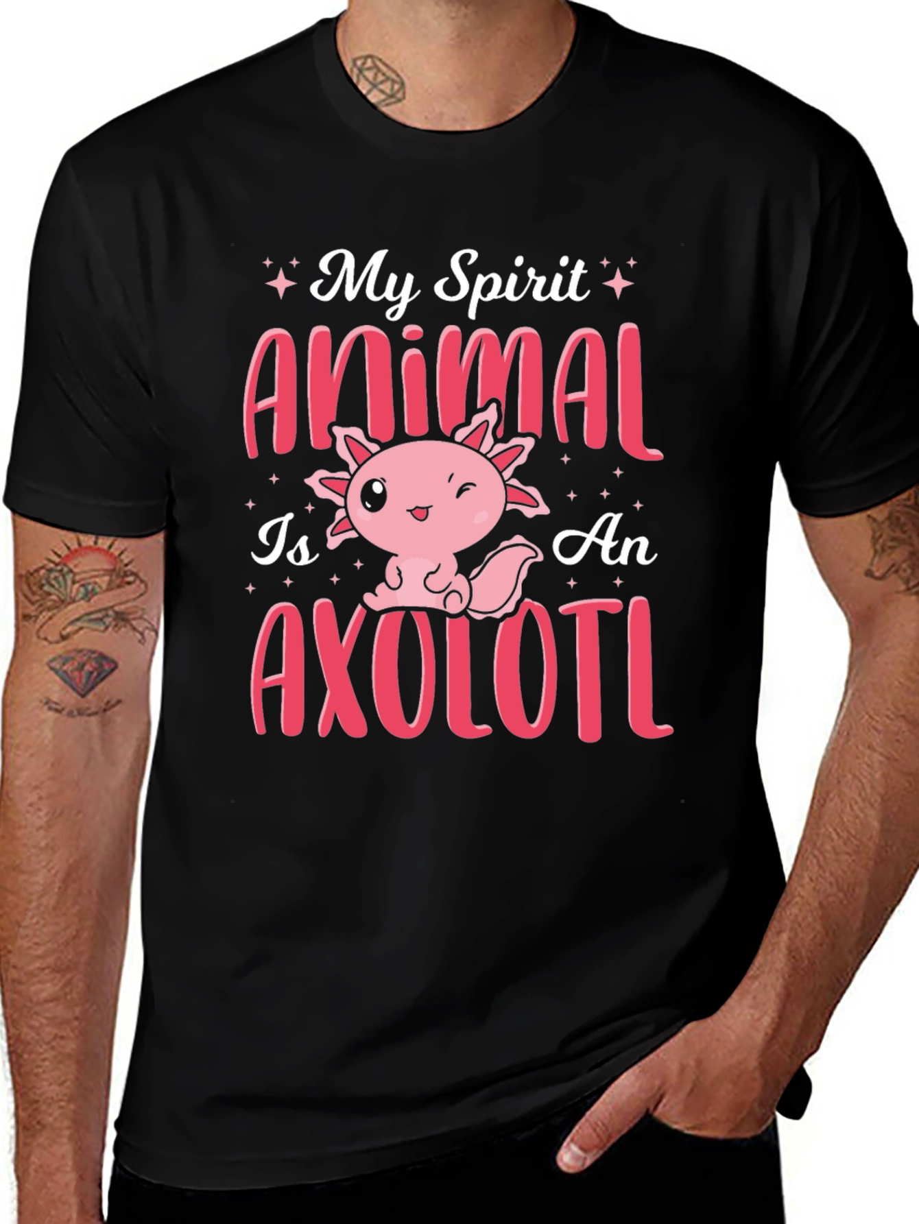 Axolotl Spirit Animal Graphic T-Shirt