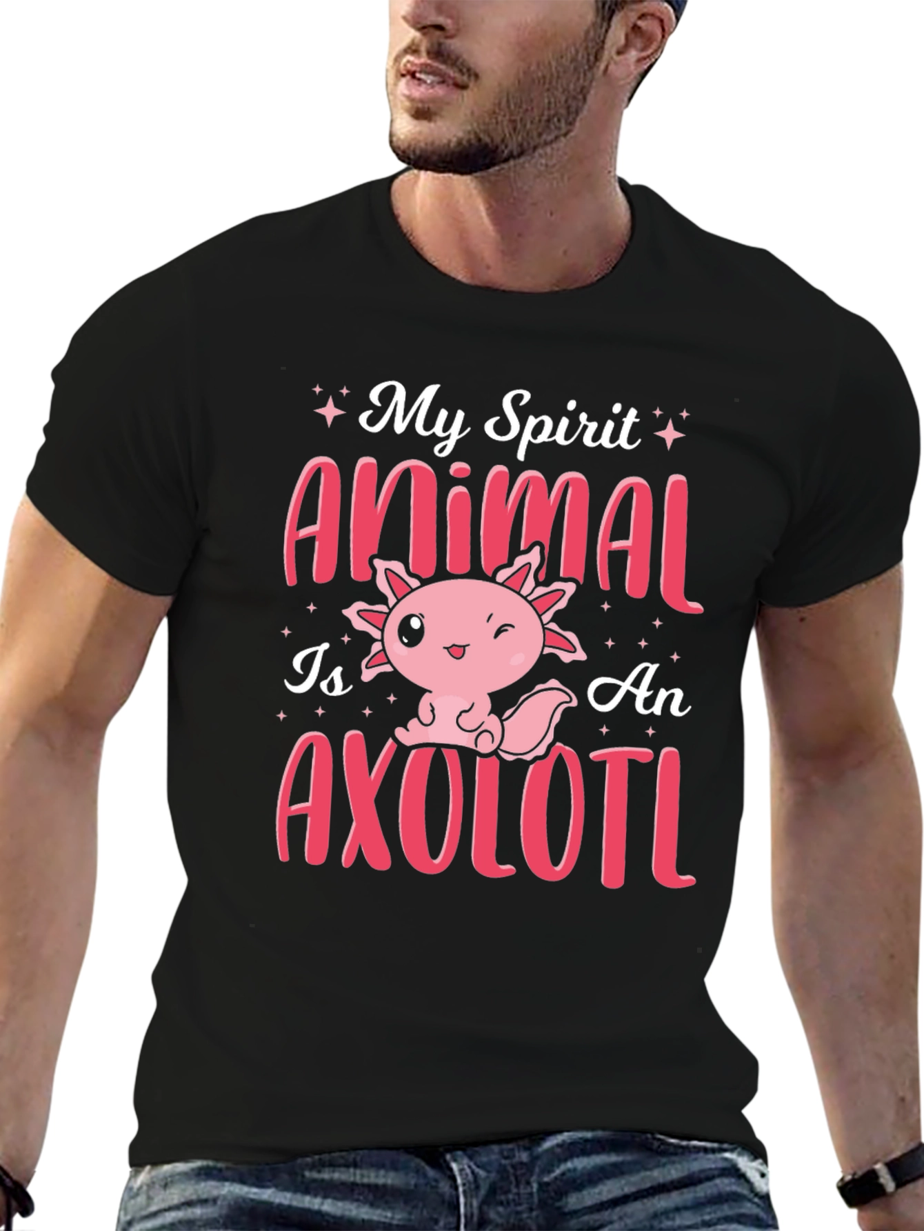 Axolotl Spirit Animal Graphic T-Shirt