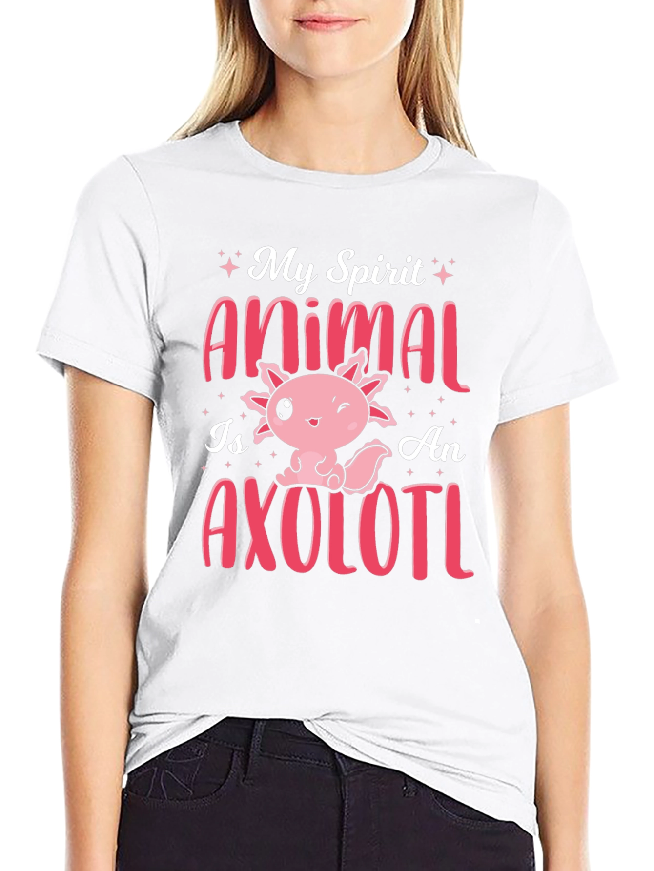 Axolotl Spirit Animal Graphic T-Shirt