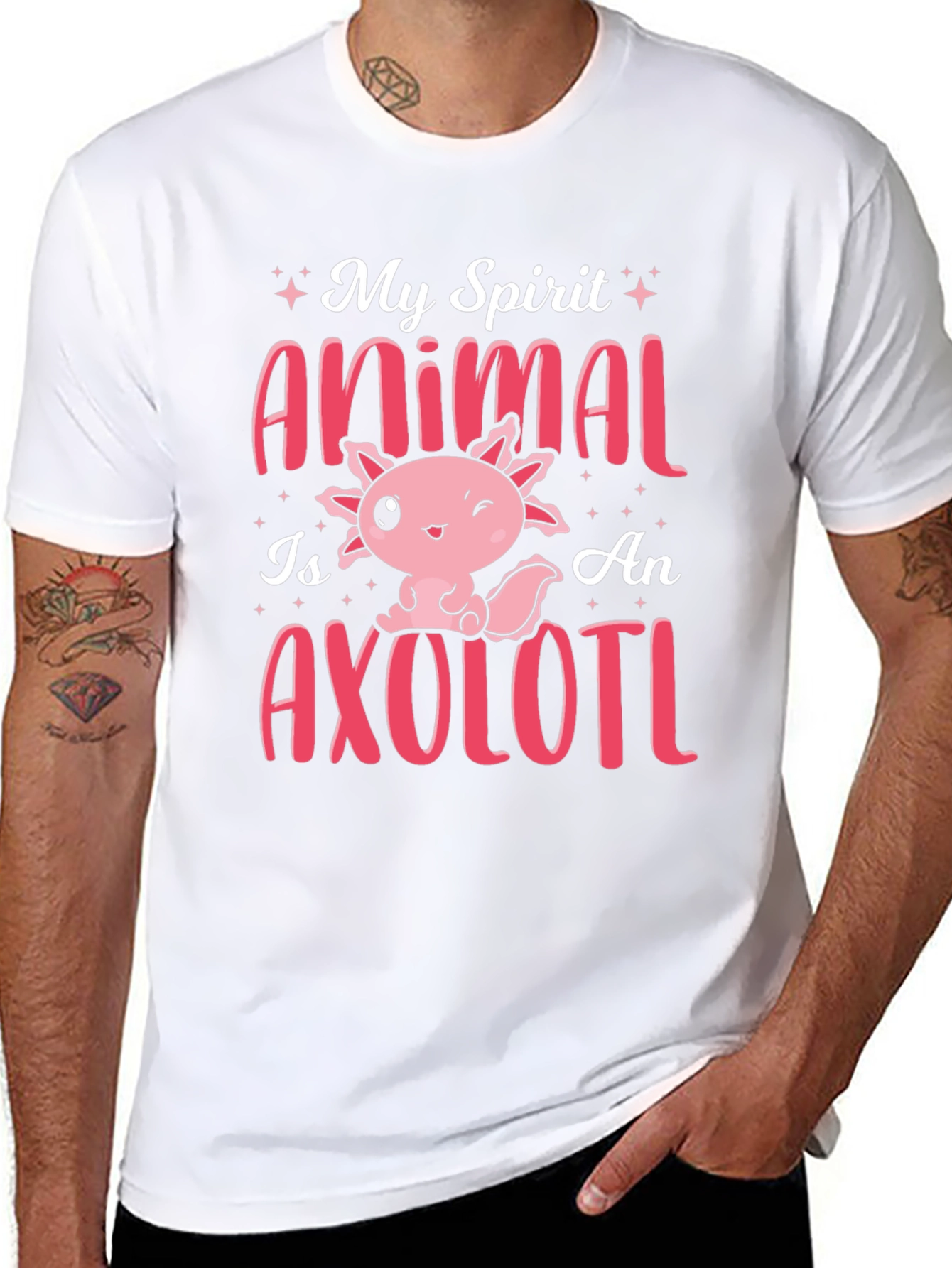 Axolotl Spirit Animal Graphic T-Shirt