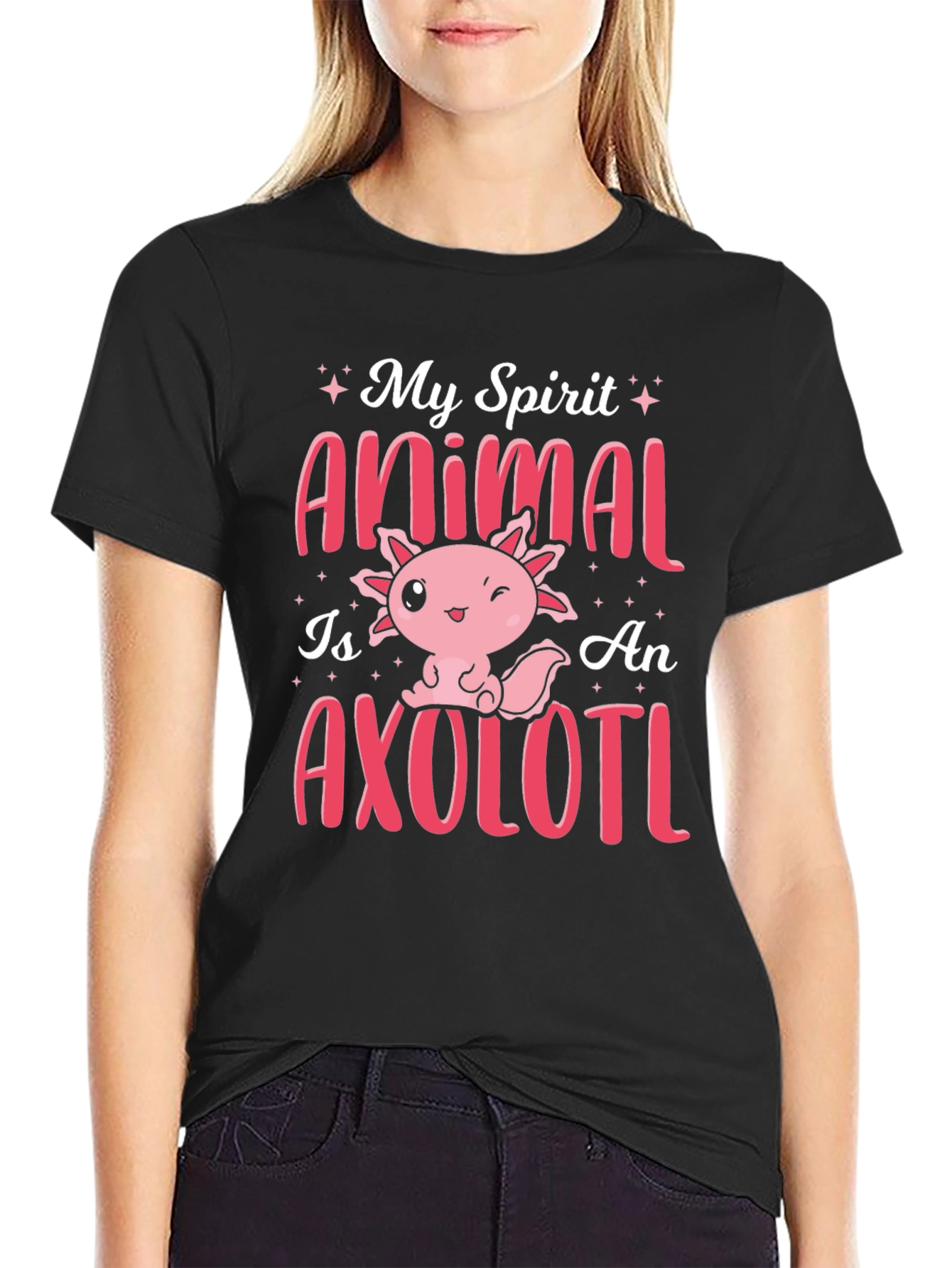 Axolotl Spirit Animal Graphic T-Shirt